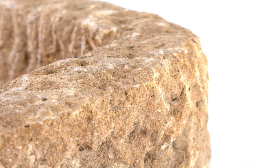 Hand-Carved Stone Milling Bowl, Square