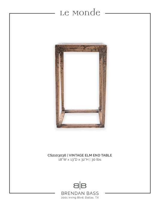Modern Elm Side Table