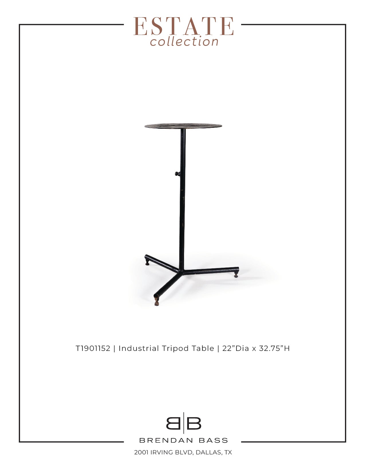 Industrial Tripod Table
