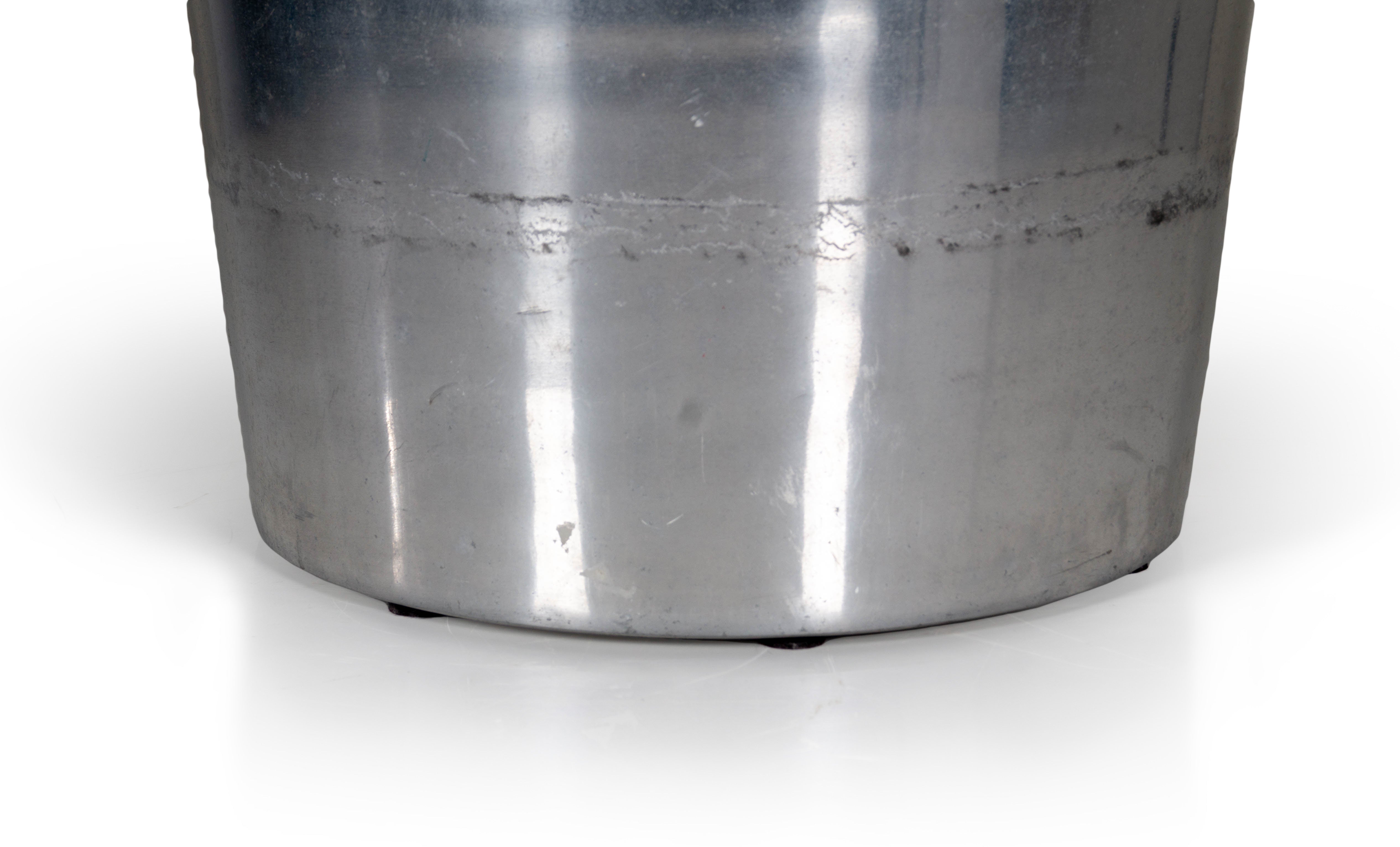 Pair of Chrome Table Bases as Planters