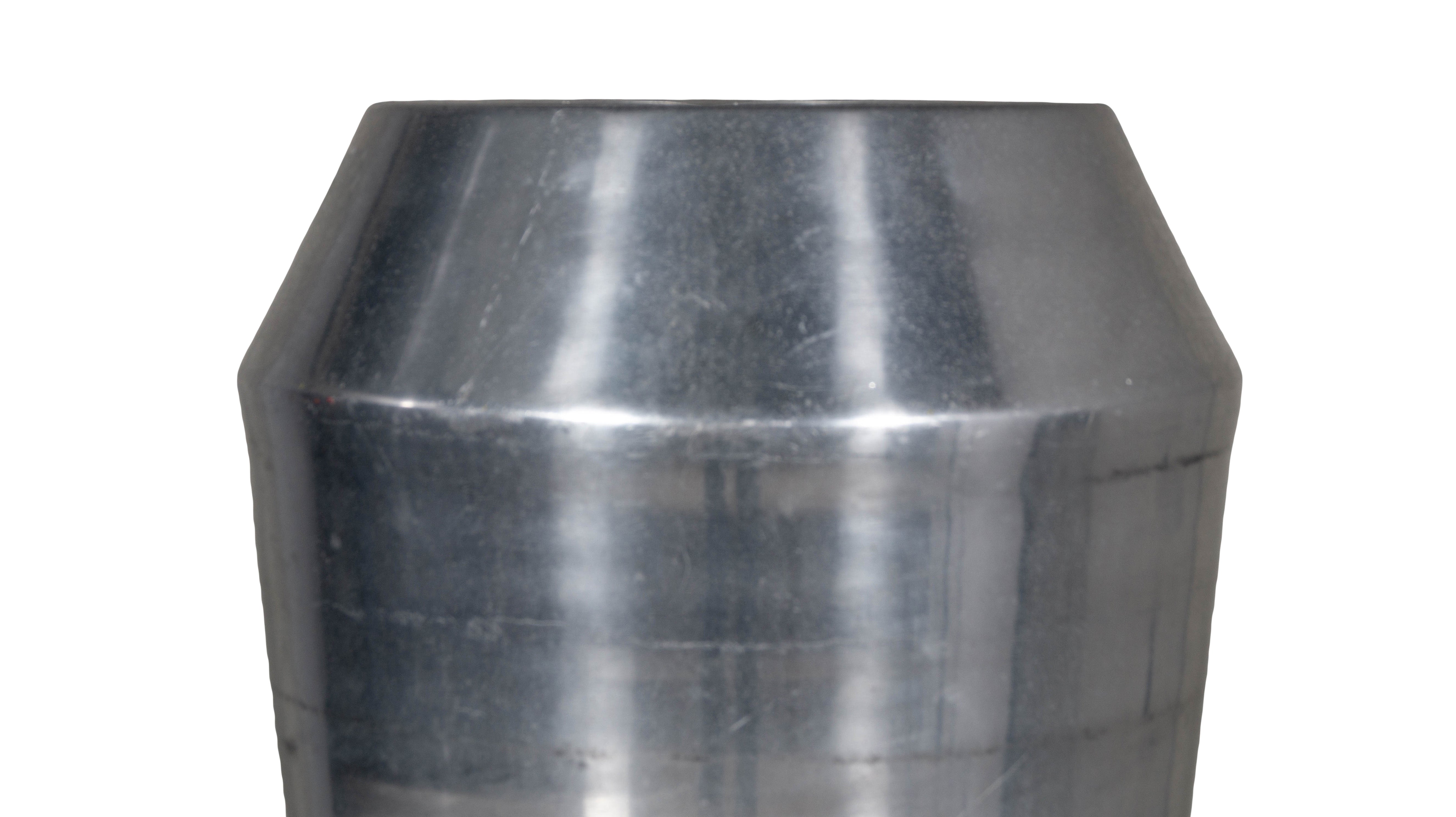Pair of Chrome Table Bases as Planters
