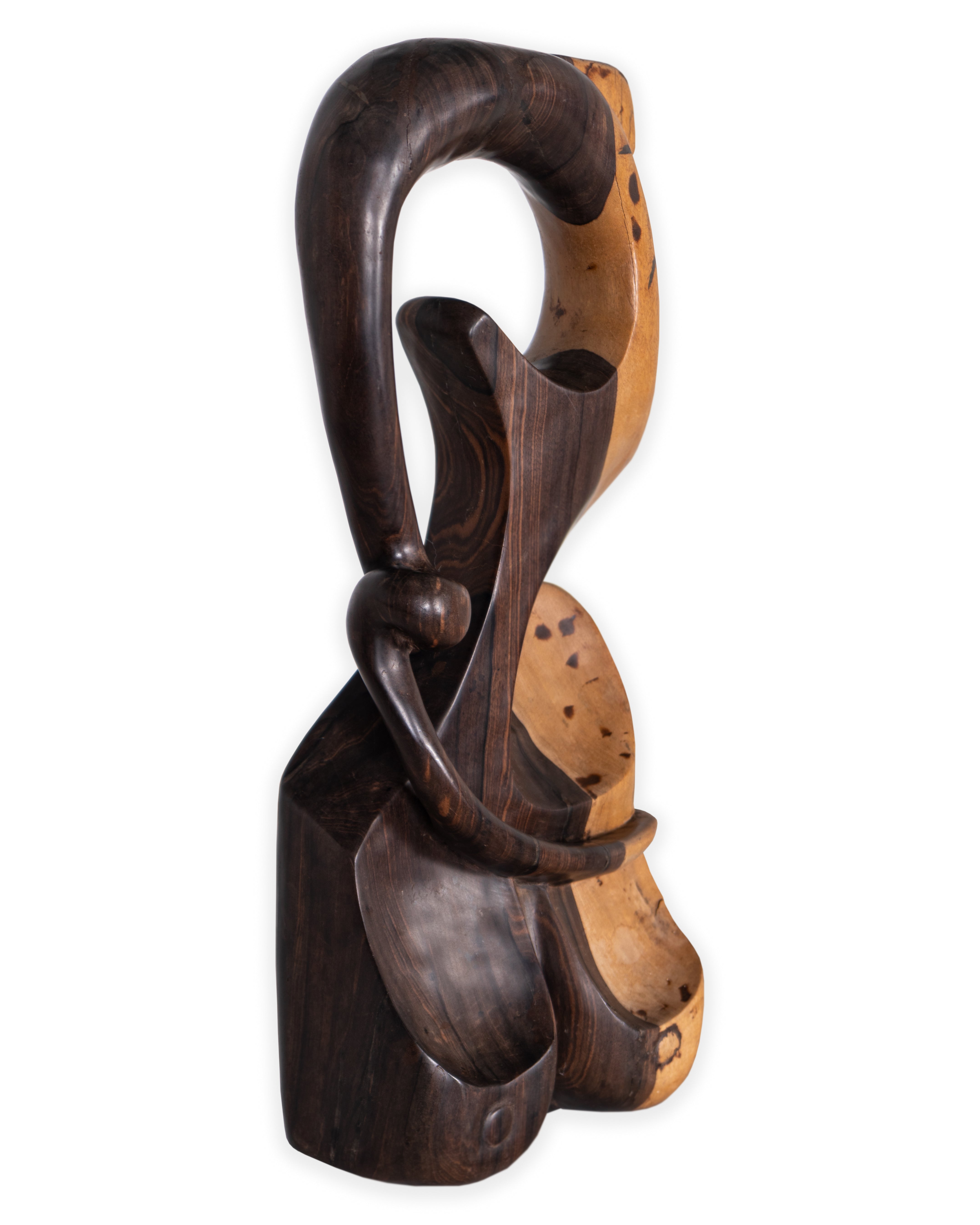 Carved Ebony Abstract Bust