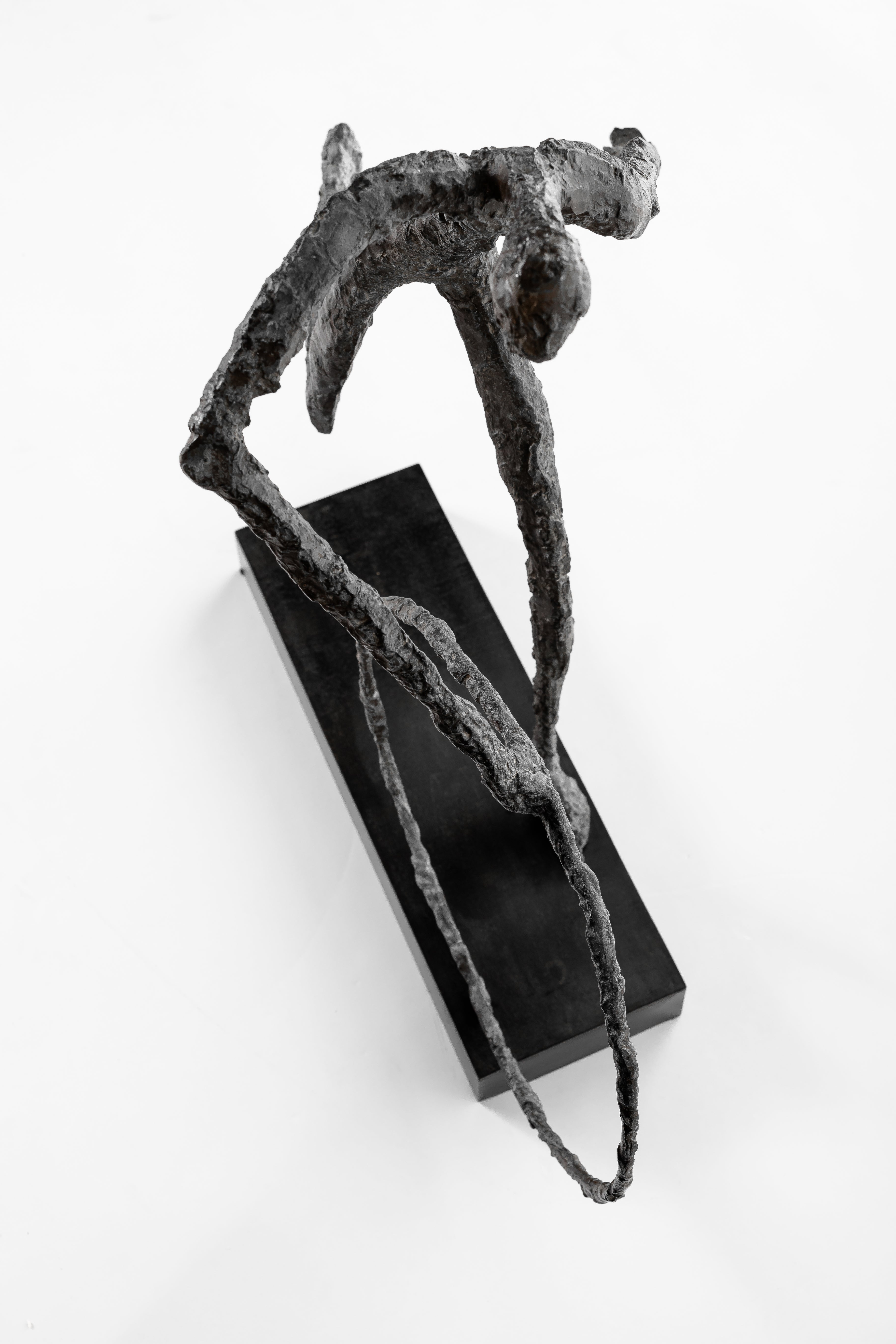 Brutalist Acrobat Figure on Modern Stand