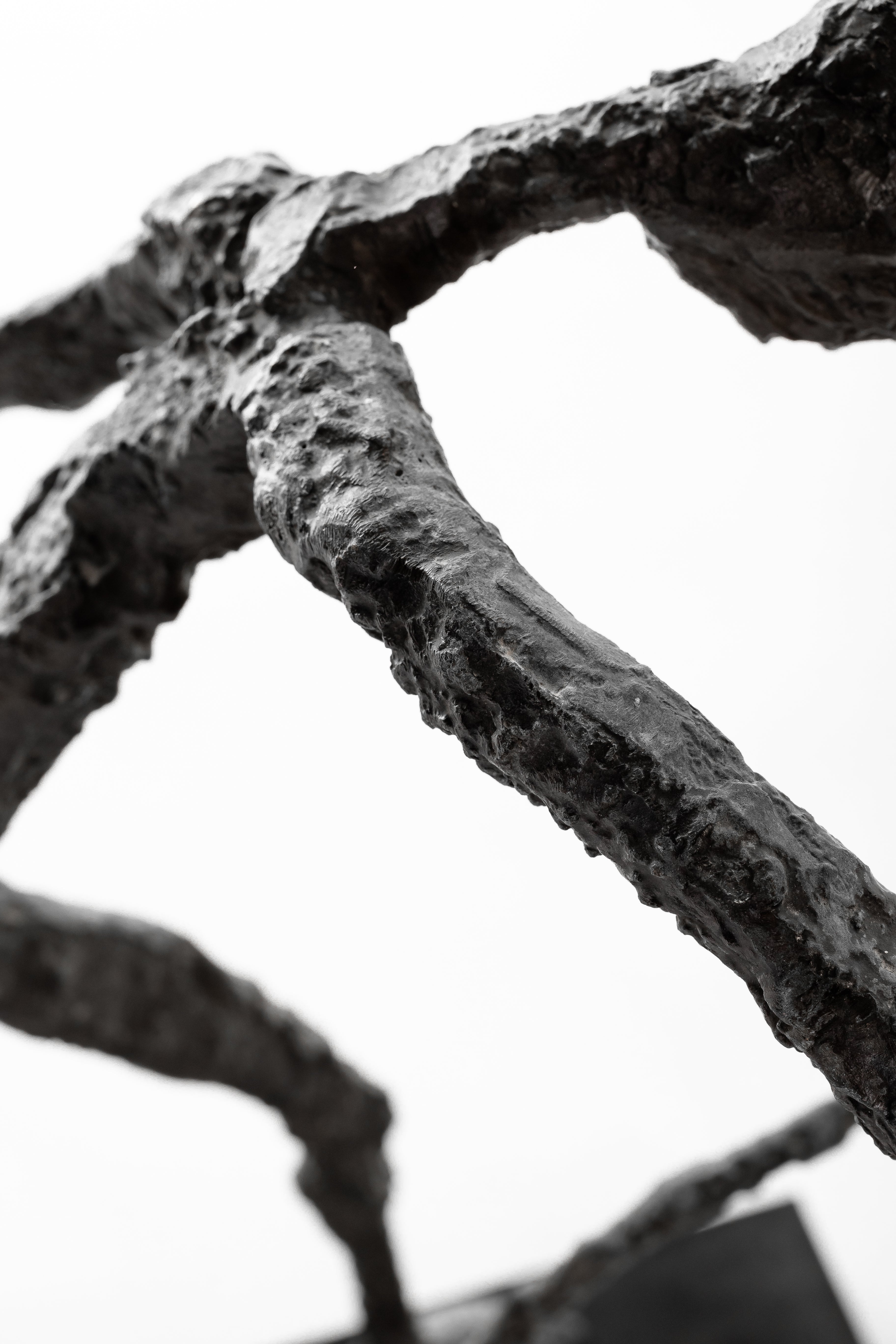 Brutalist Acrobat Figure on Modern Stand