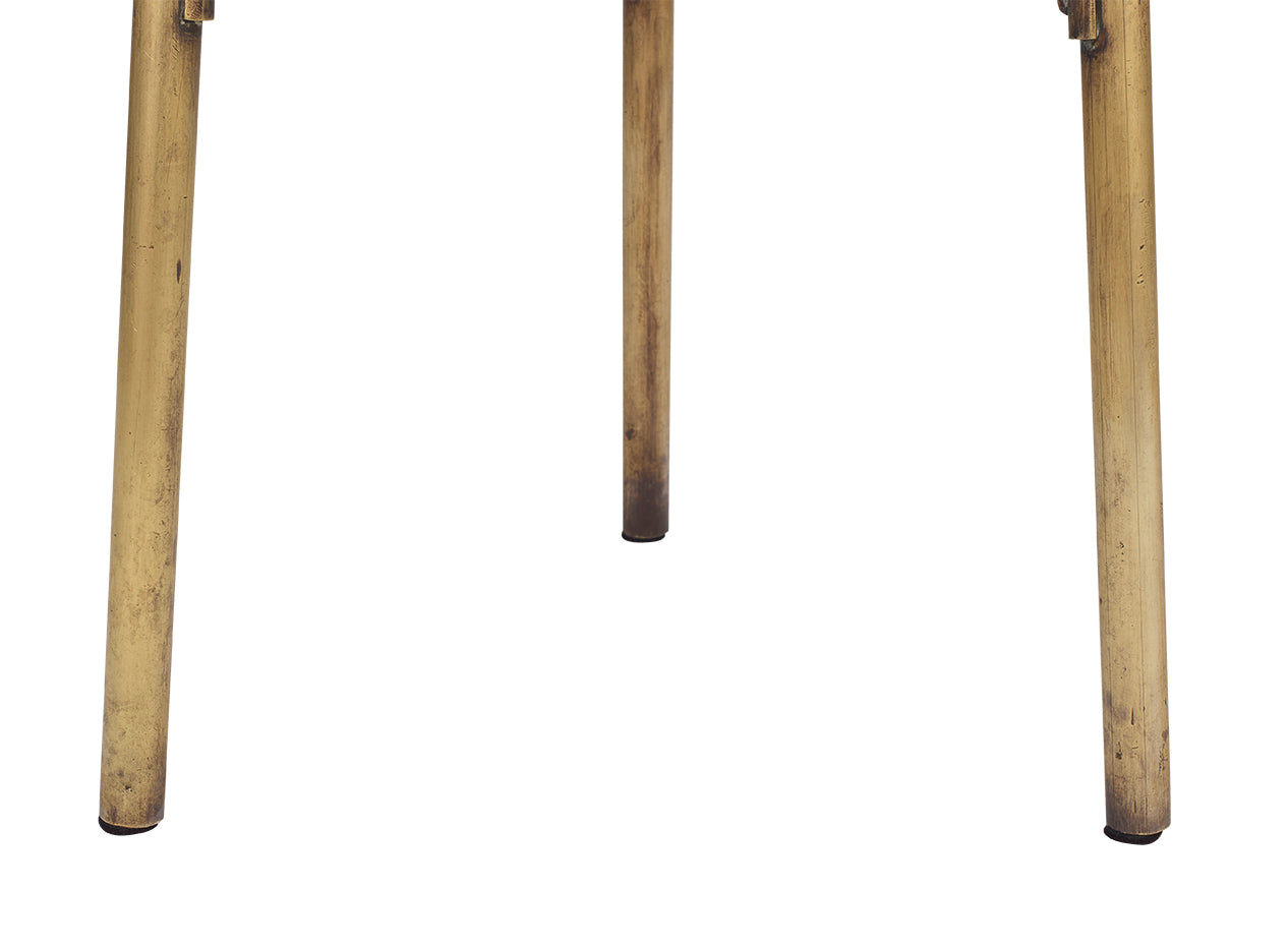 Industrialist Two Tiered Brass Accent Table