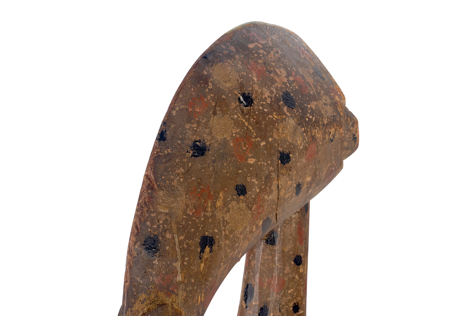 African Carved and Painted Bird Shield