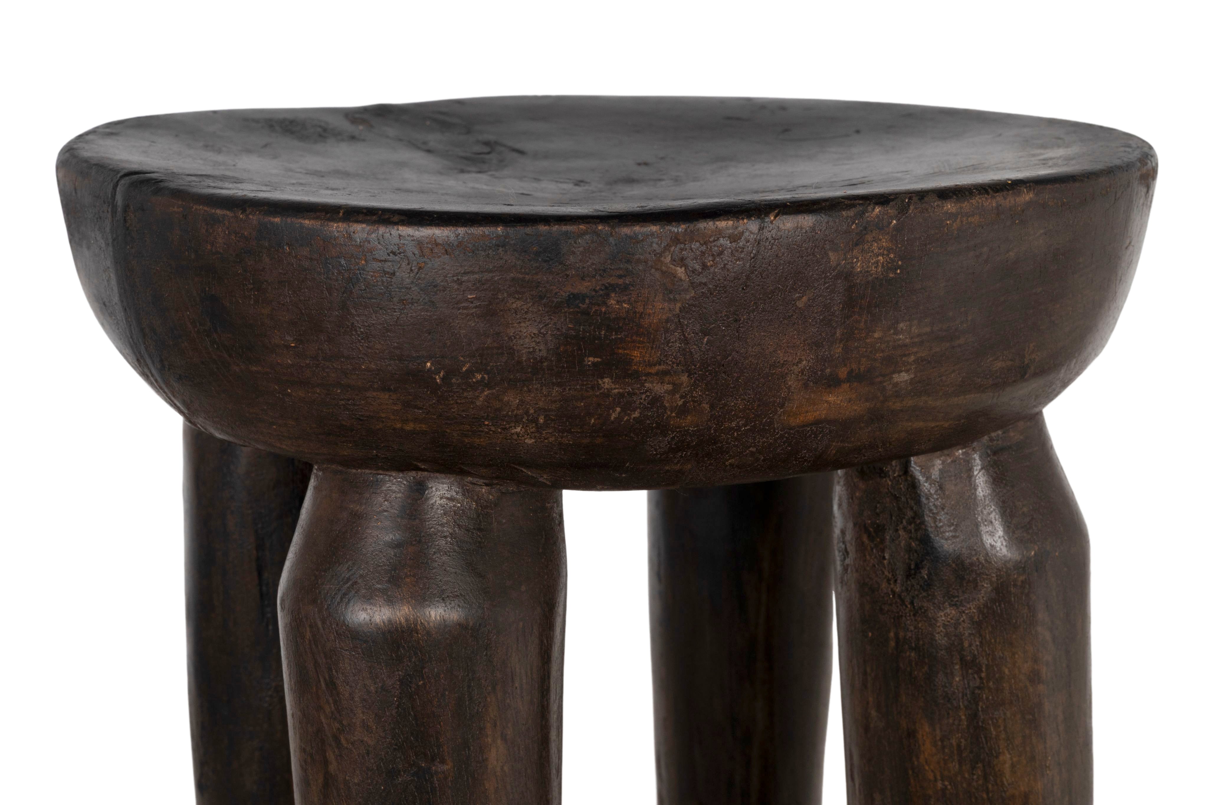 West African Carved Wood Stool
