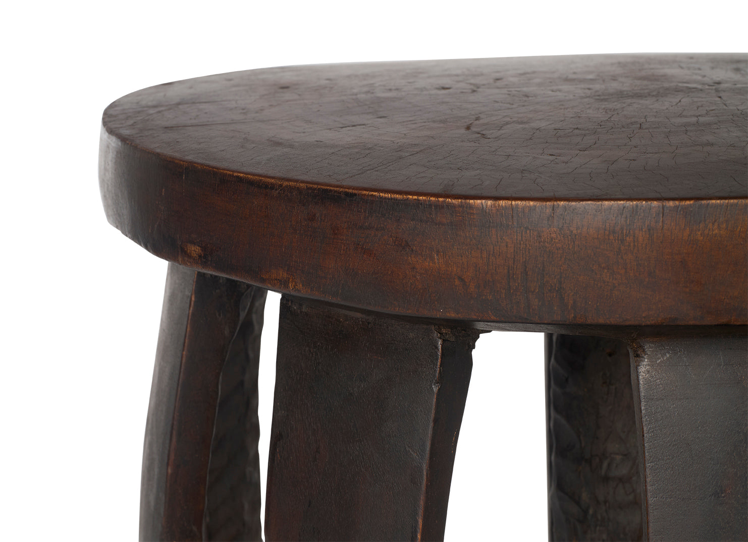 West African Carved Wood Stool