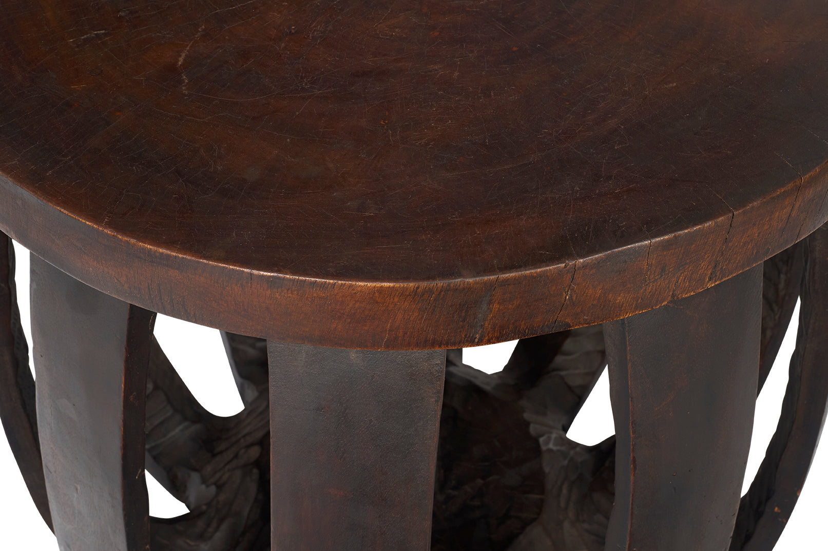 West African Carved Wood Stool