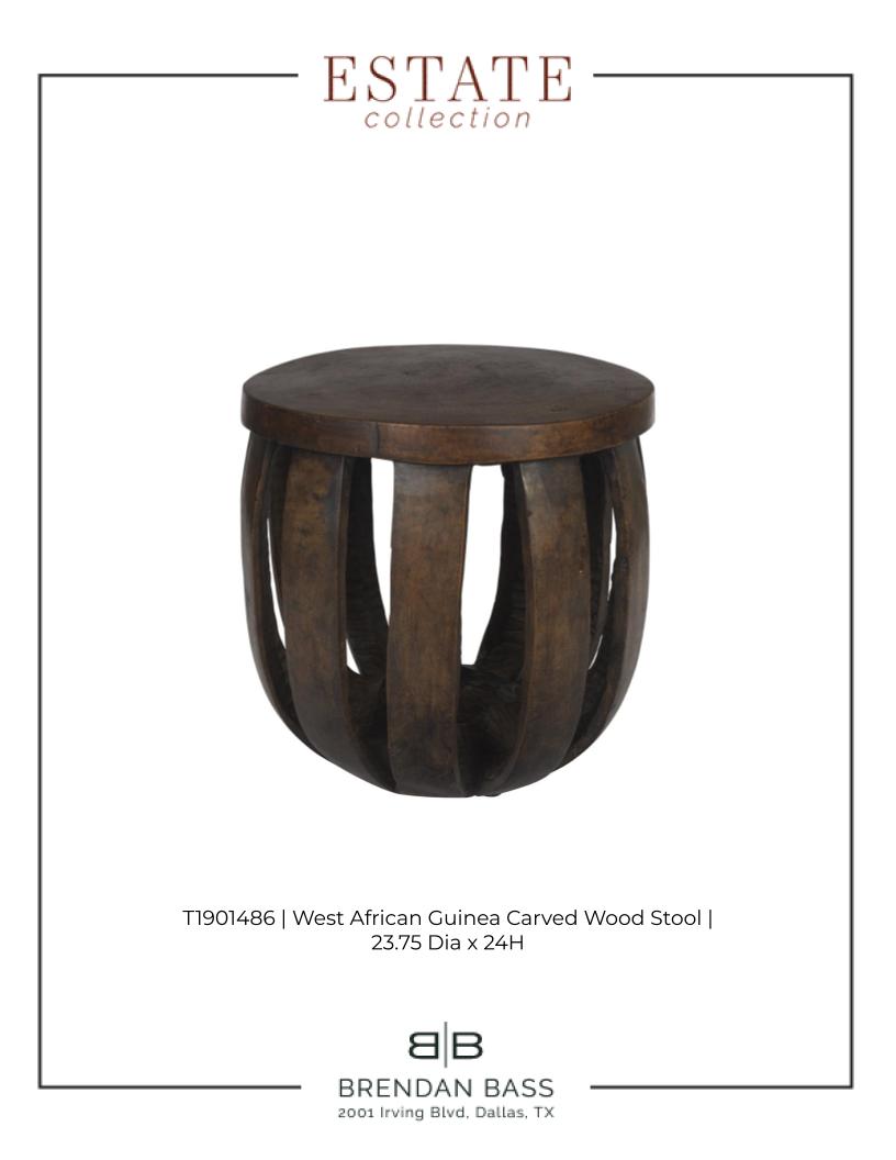 West African Carved Wood Stool