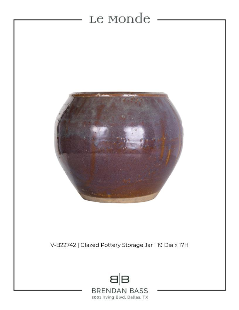 Glazed Pottery Storage Jar