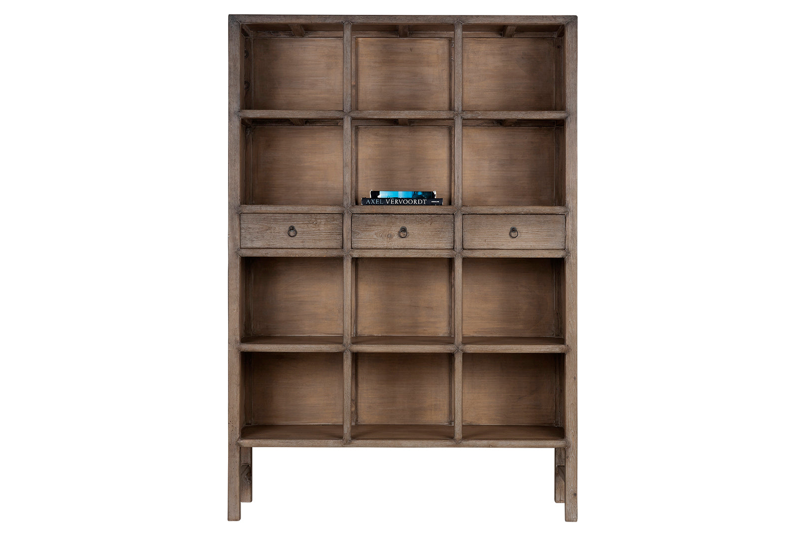 Reclaimed Wood Bookshelf in Patinated Paint Finish