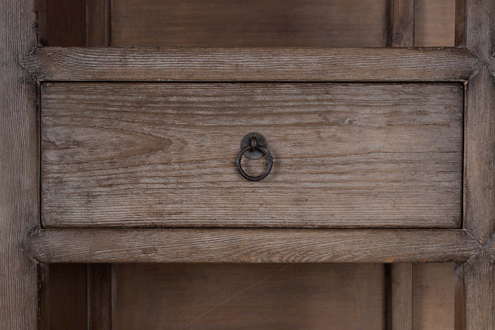Reclaimed Wood Bookshelf in Patinated Paint Finish