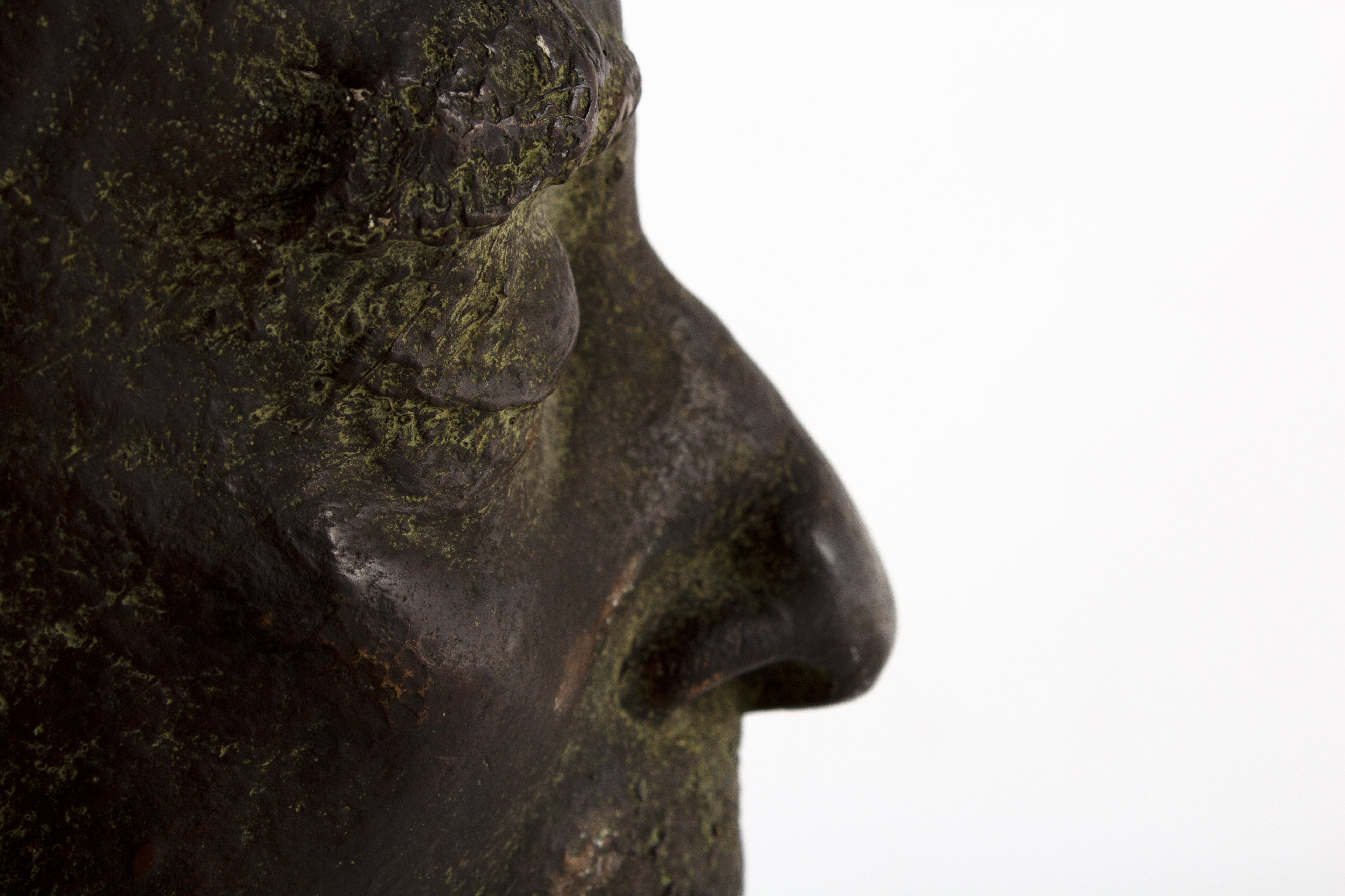 Cast Bronze Bust of Artist Mafai