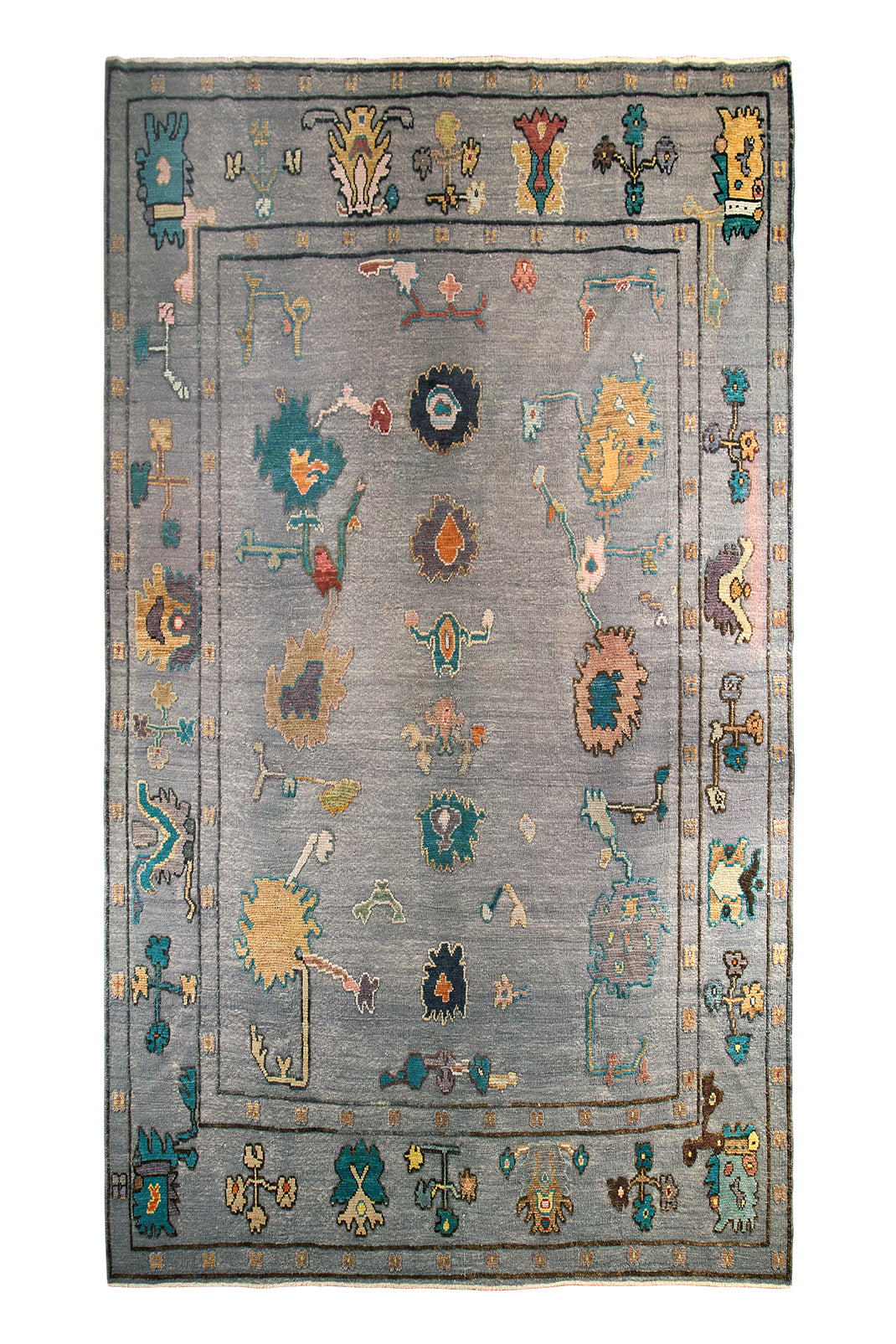 Contemporary Tulu Wool Rug in Modern Multi Tone Design