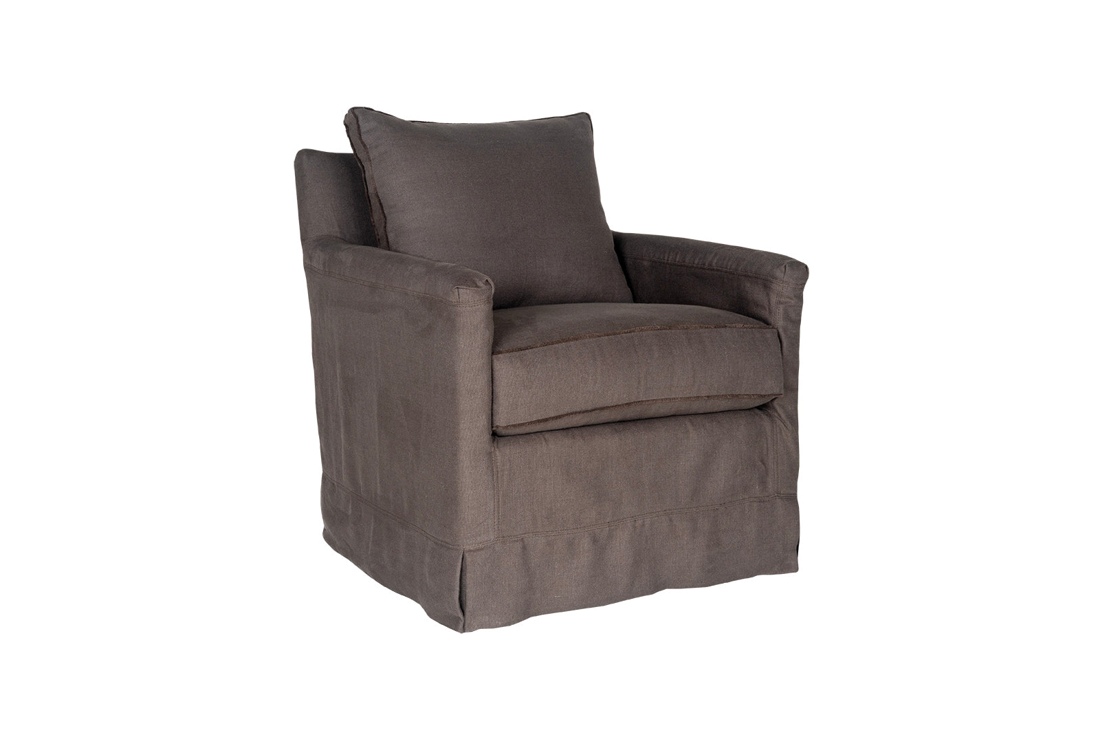 Slipcovered Swivel Chair