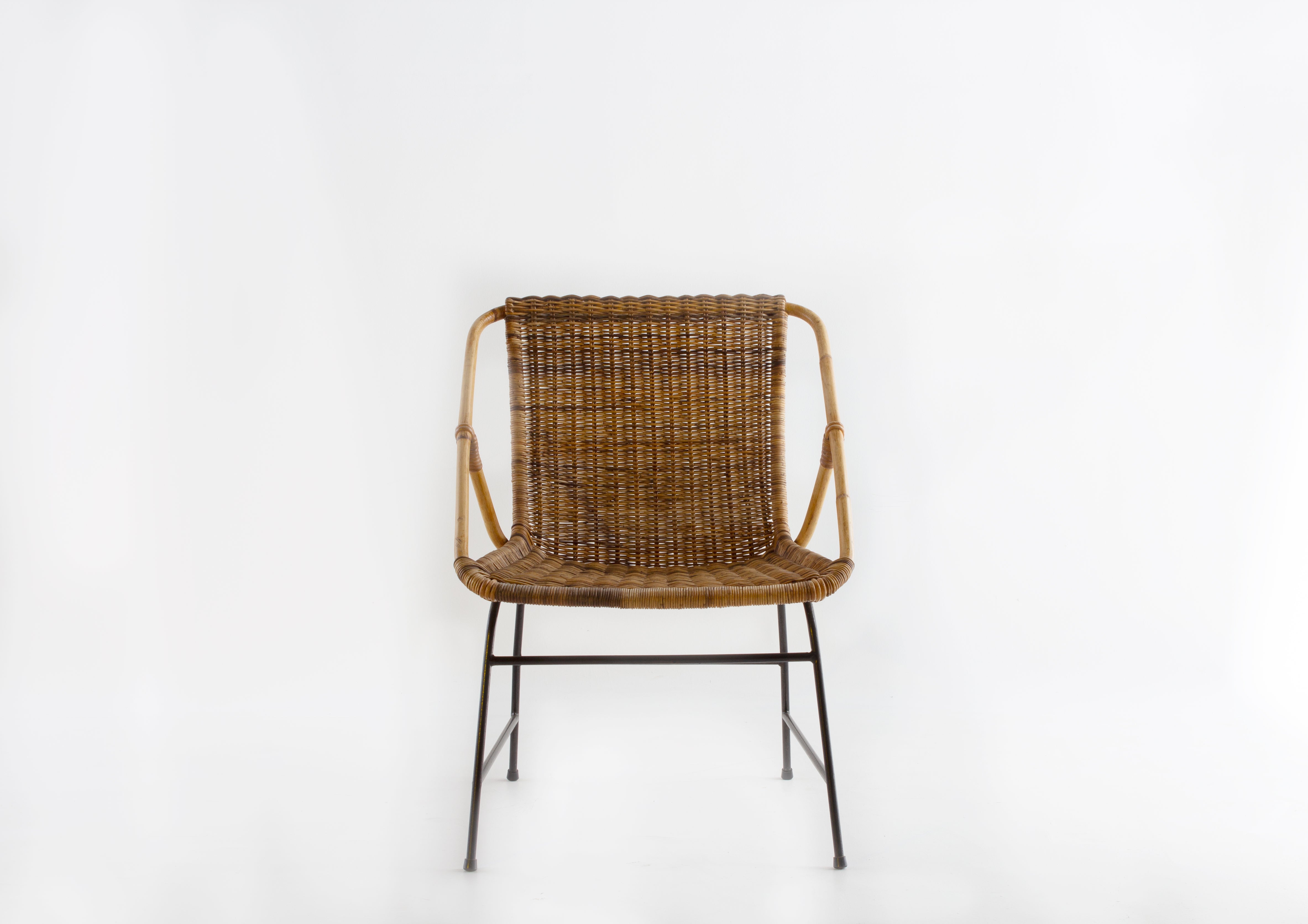 Vintage Swedish Woven Club Chair