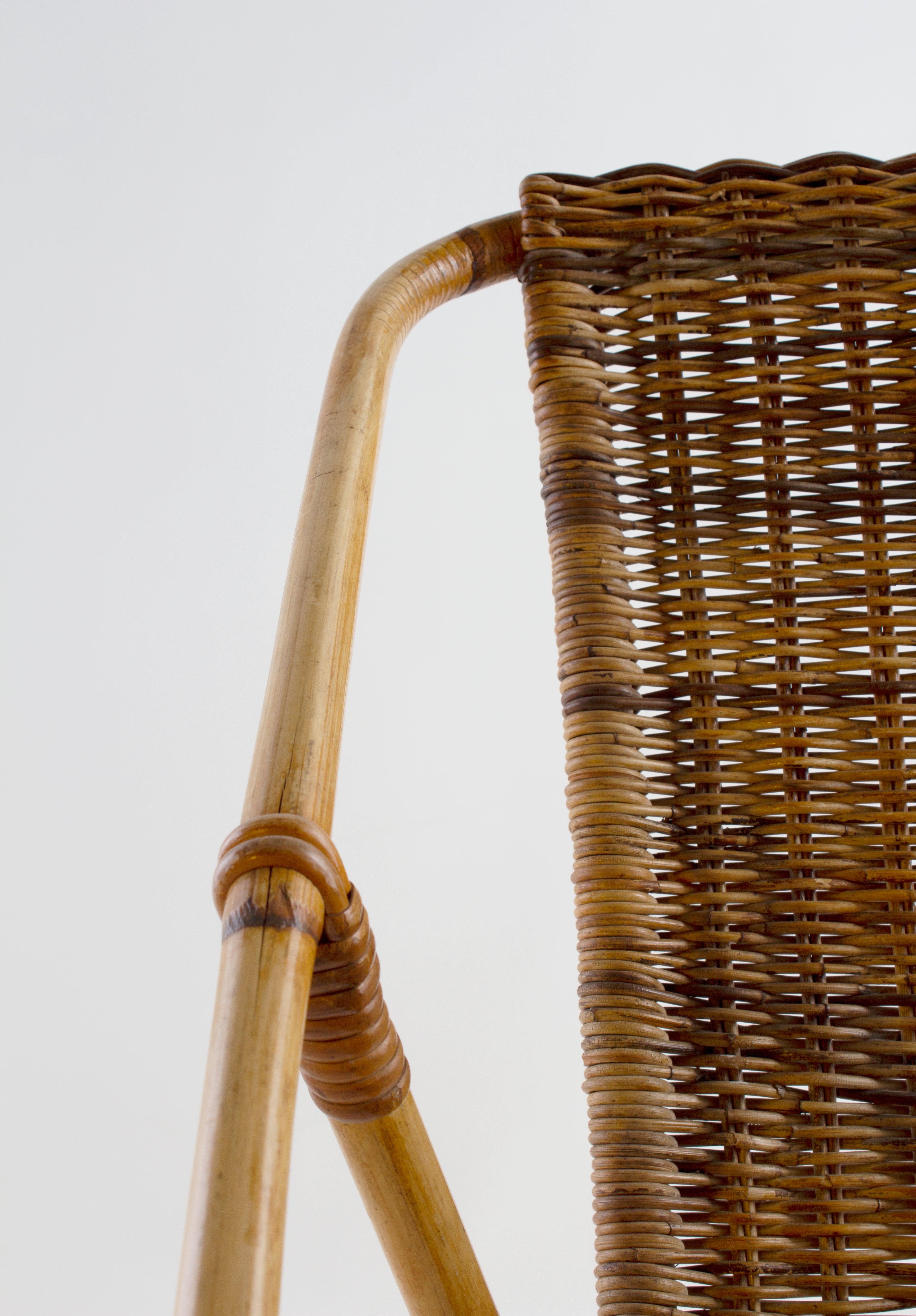 Vintage Swedish Woven Club Chair