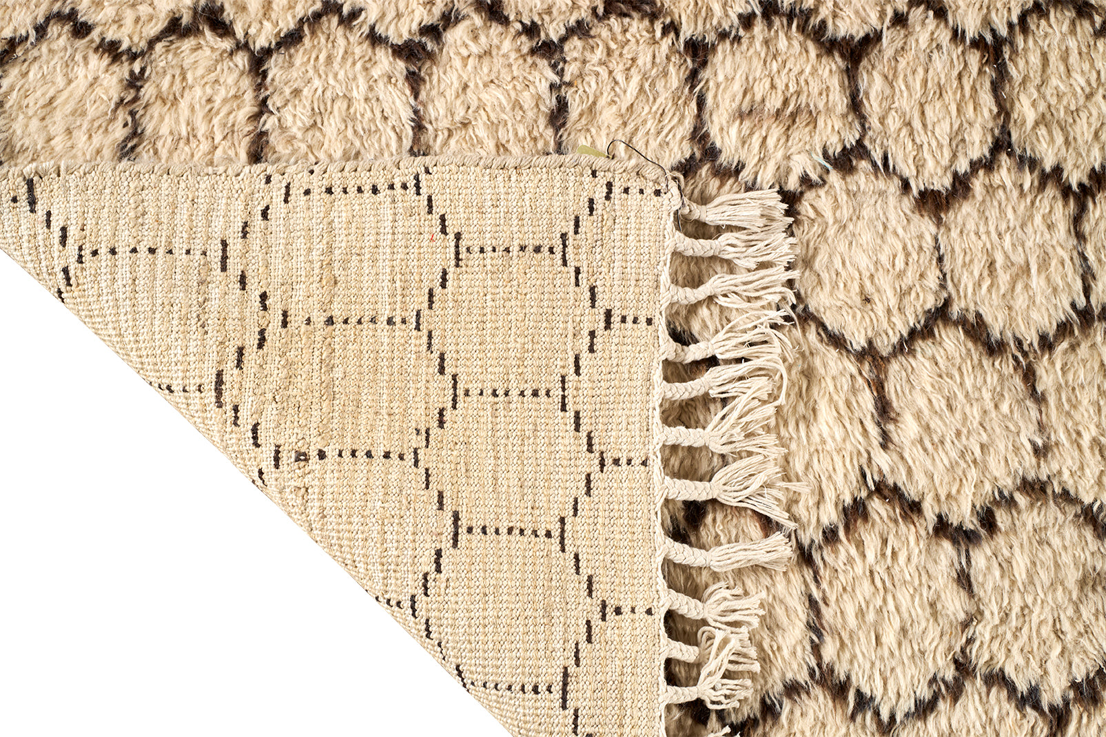 Moroccan Berber Rug in Honeycomb Pattern