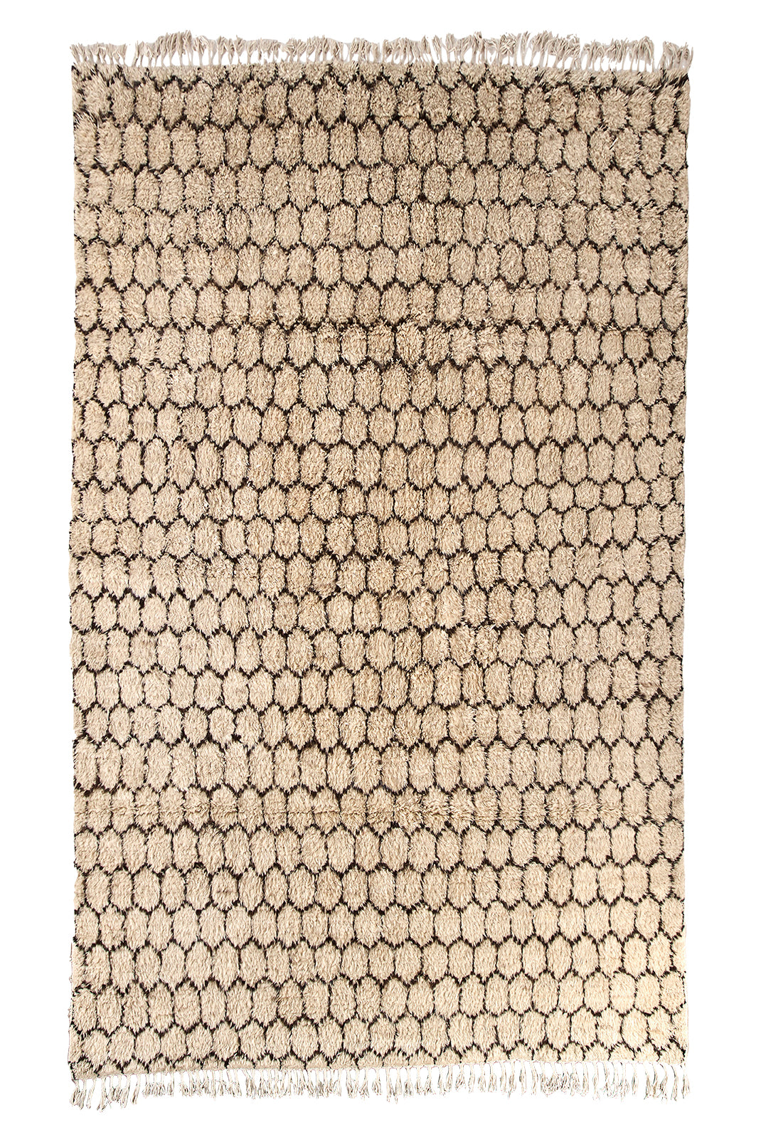 Moroccan Berber Rug in Honeycomb Pattern