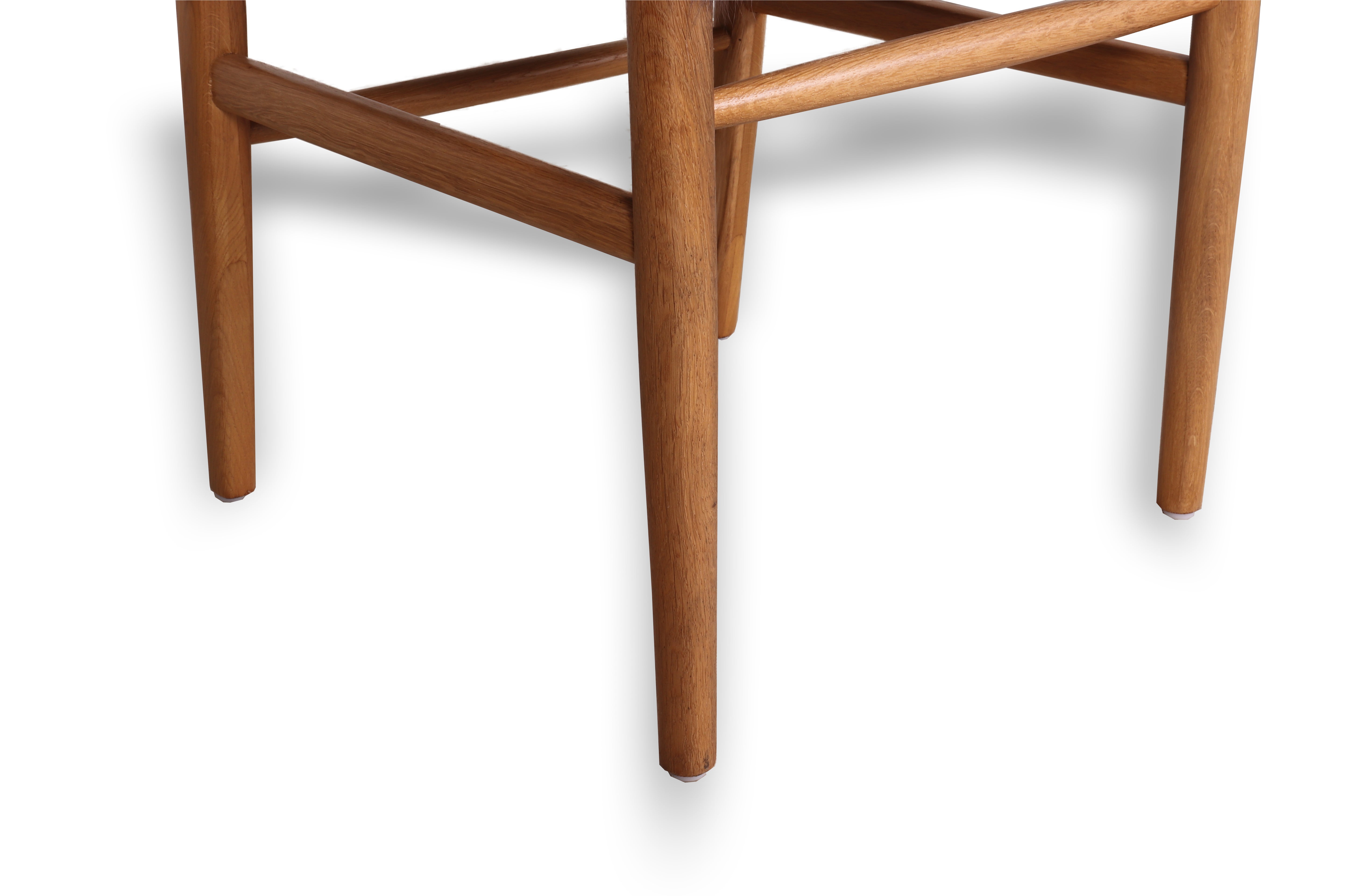 Wood Wishbone Dining Chair with Hair on Hide Seat