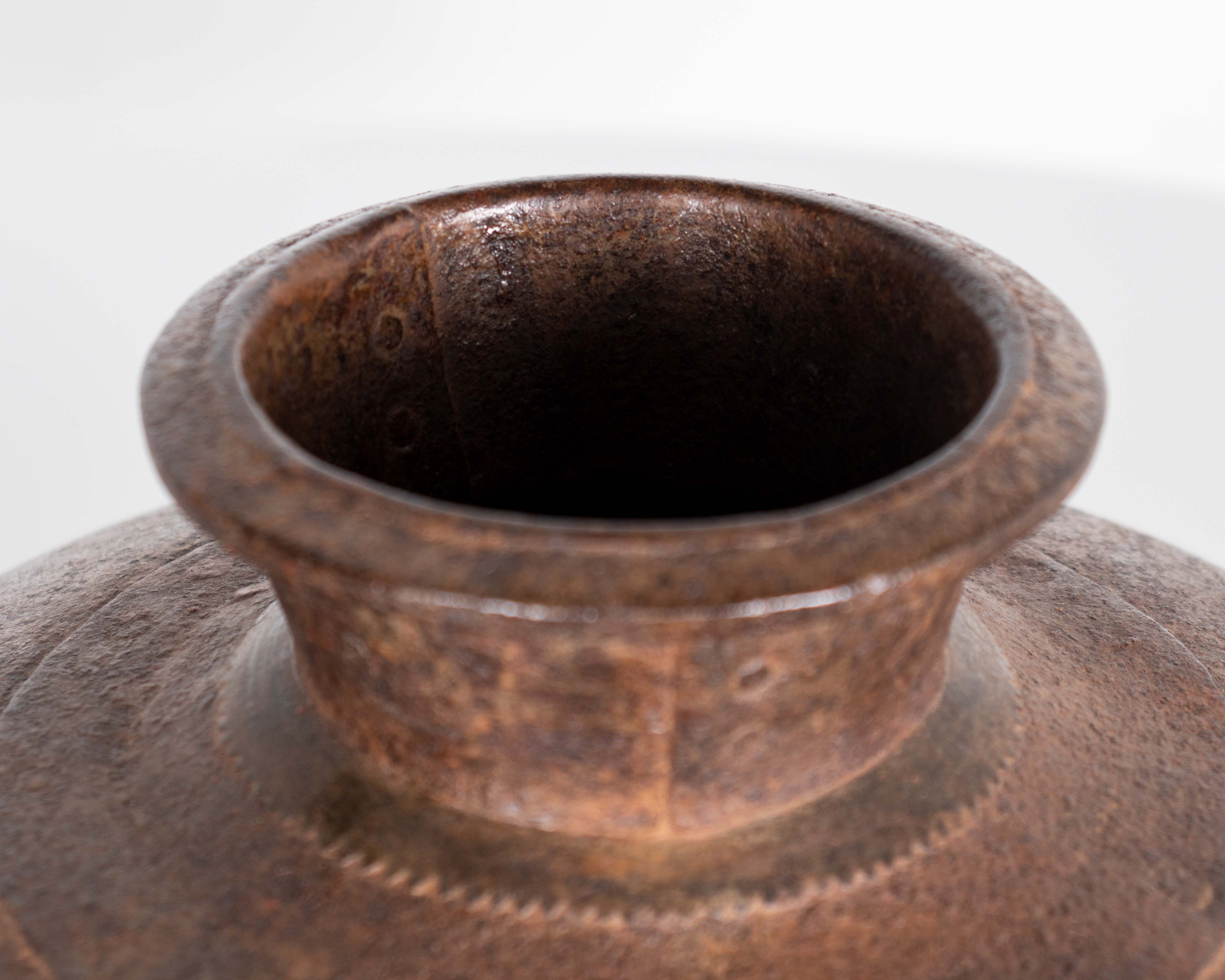 Metal Jar with Panel Design