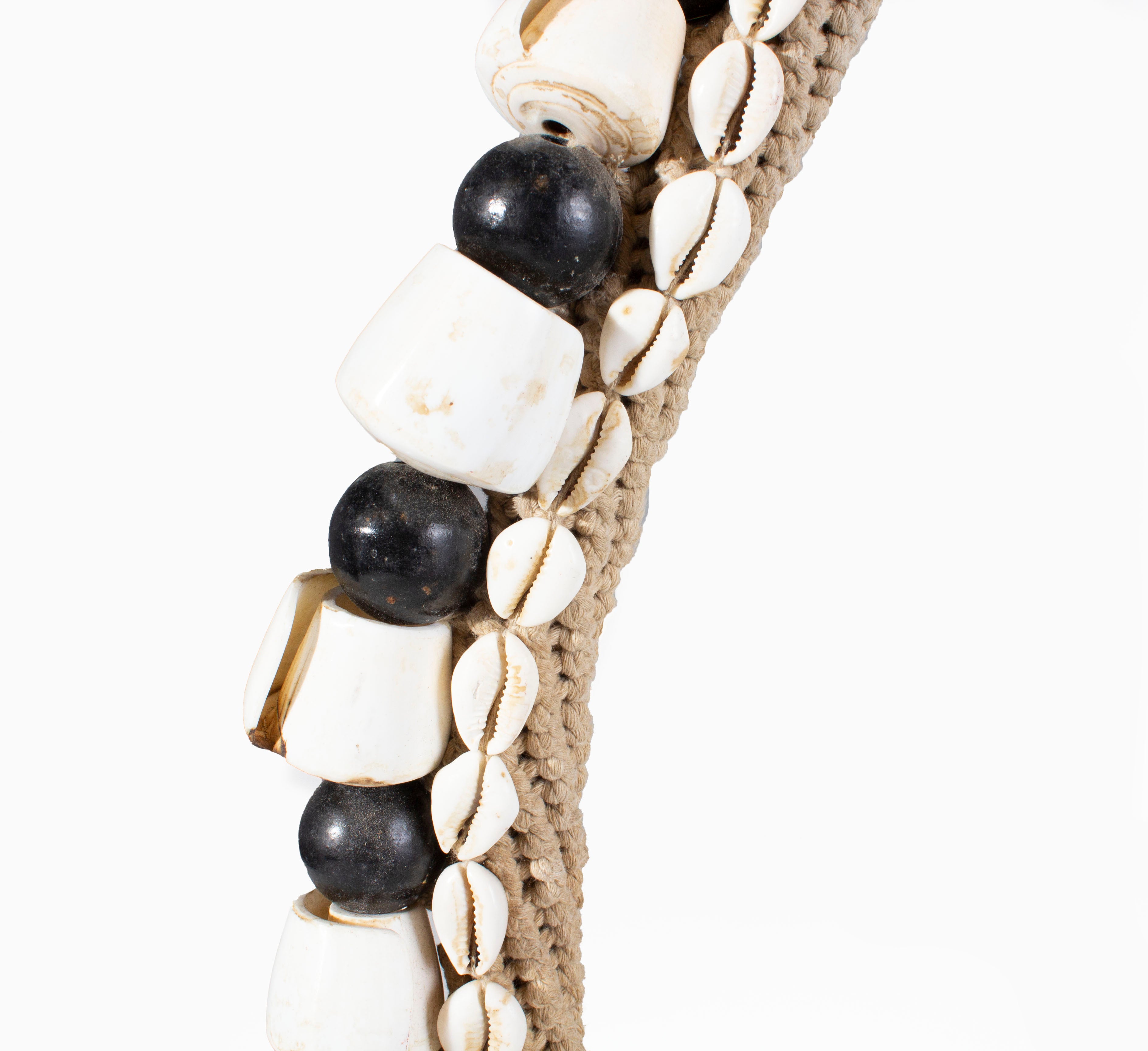 Black Shell Necklace Accessory on Stand