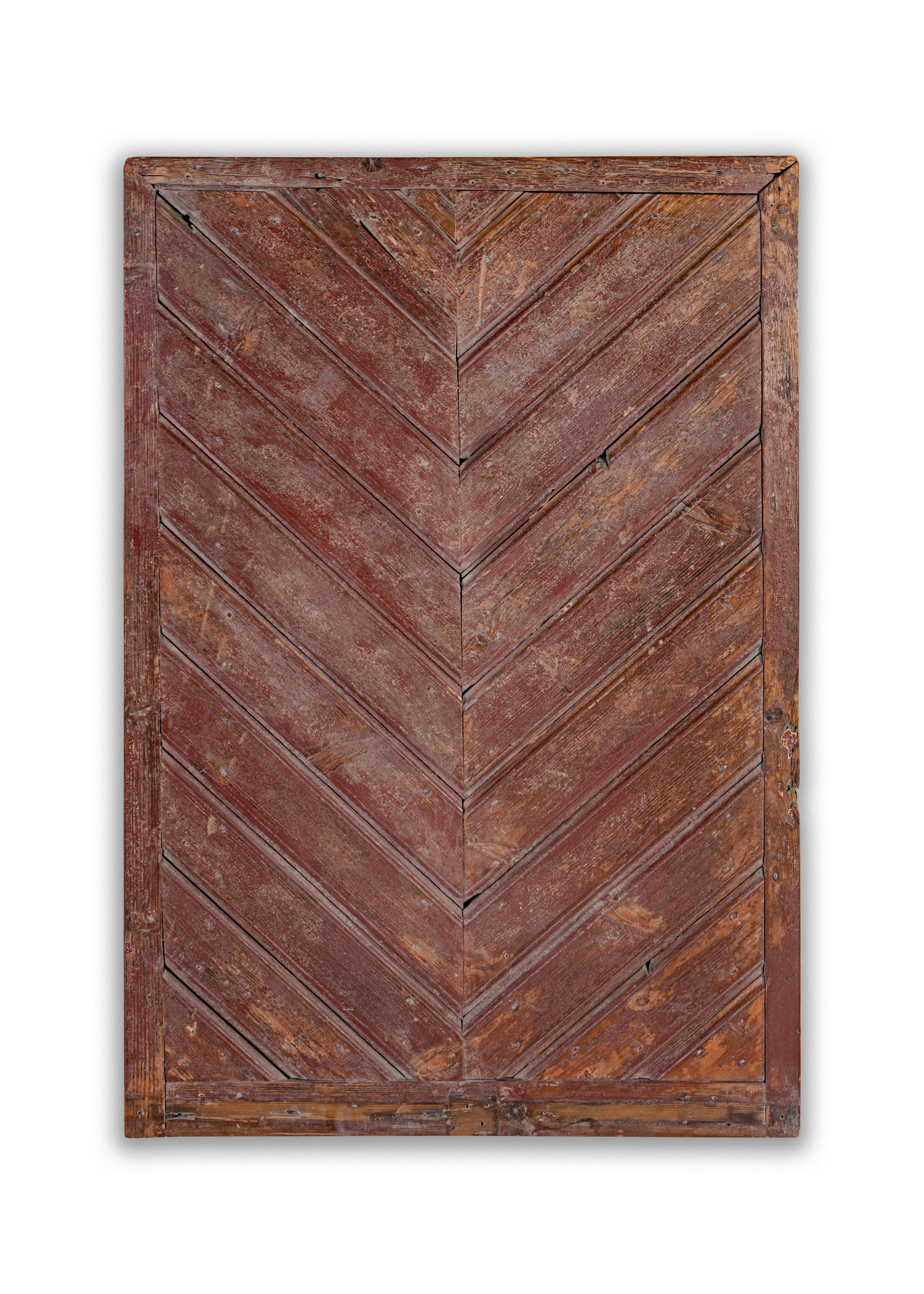 British Colonial Chevron Motif Door Element