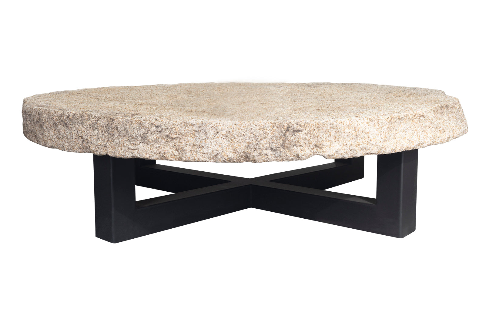 Vintage Granite Well Cover on Powder Coat Steel Base