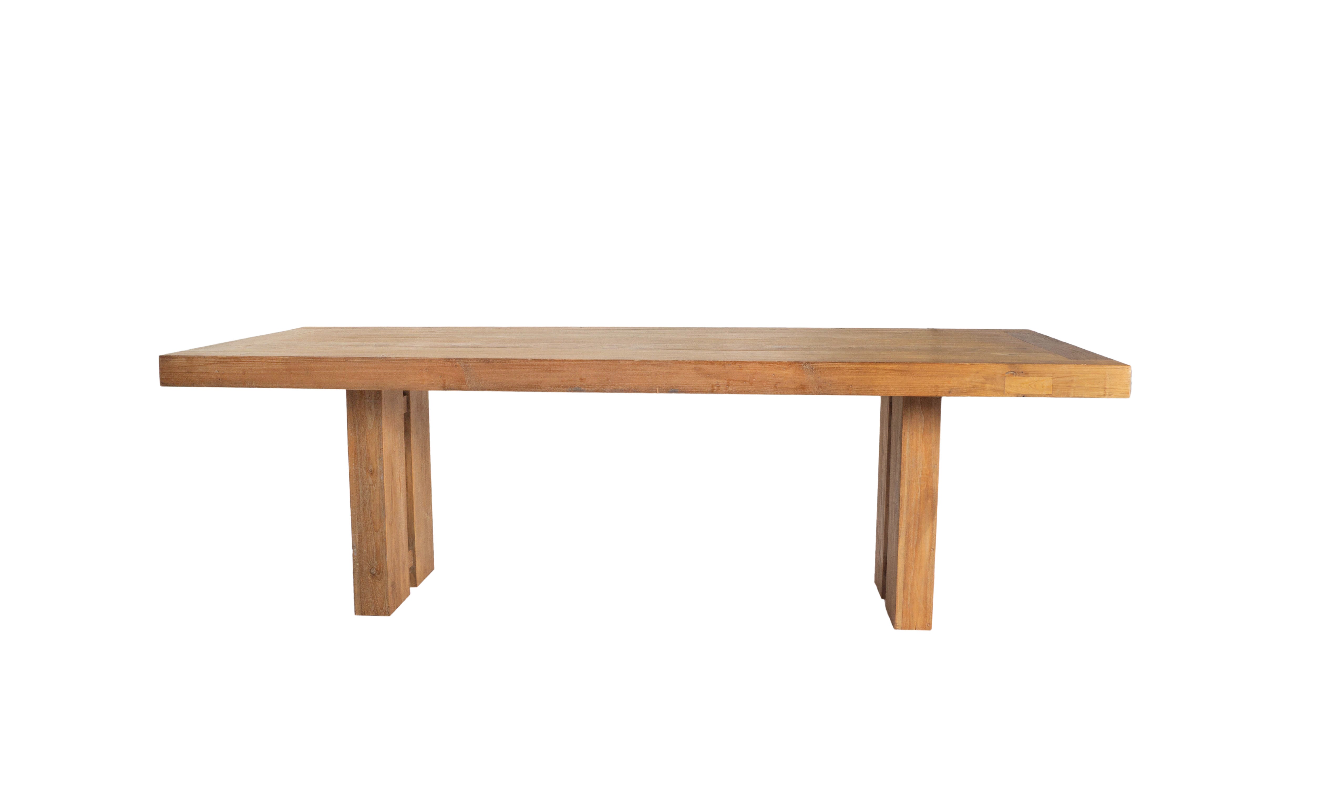 Modernist Dining Table in Reclaimed Elm