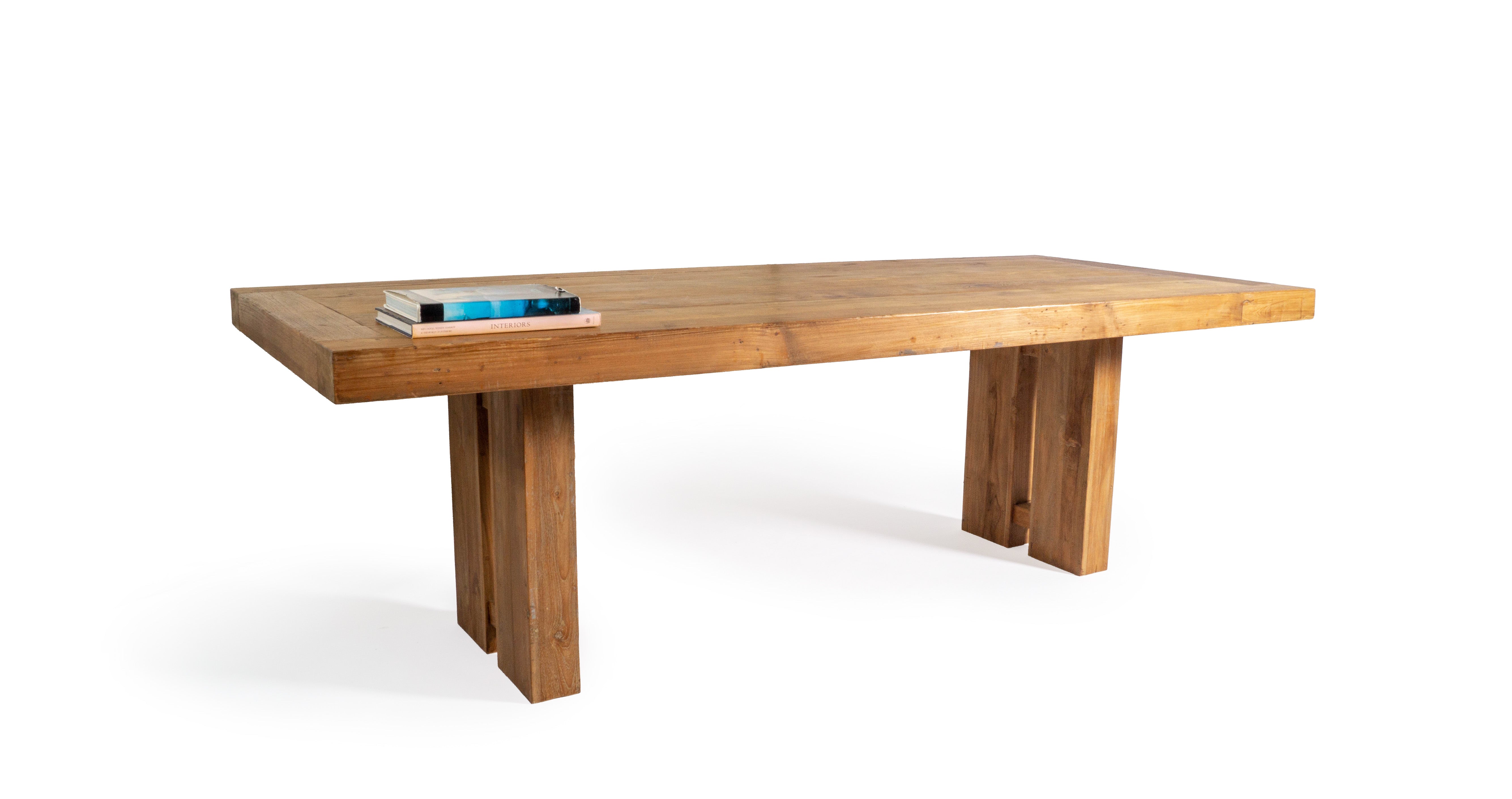 Modernist Dining Table in Reclaimed Elm