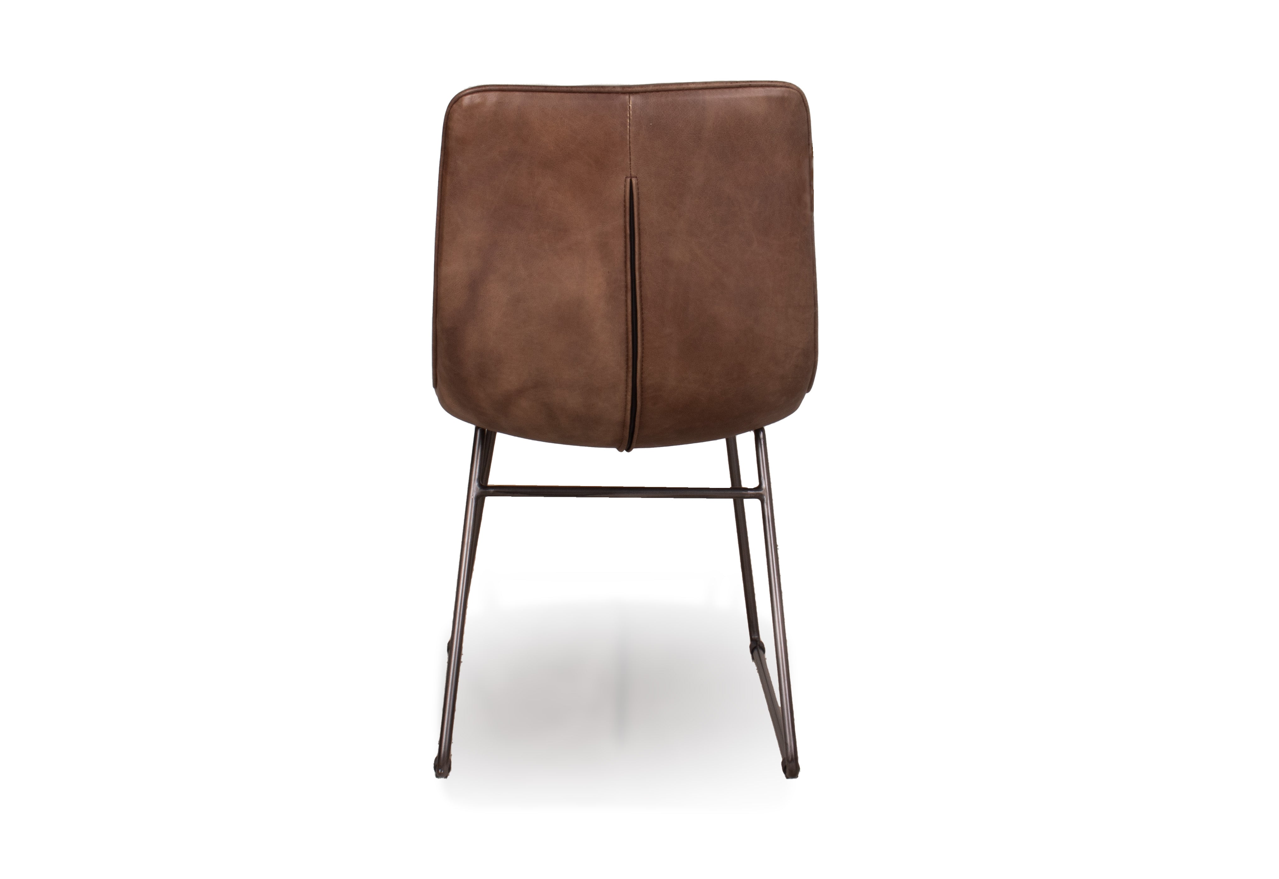 Bonded Leather and Steel Modern Dining Chair
