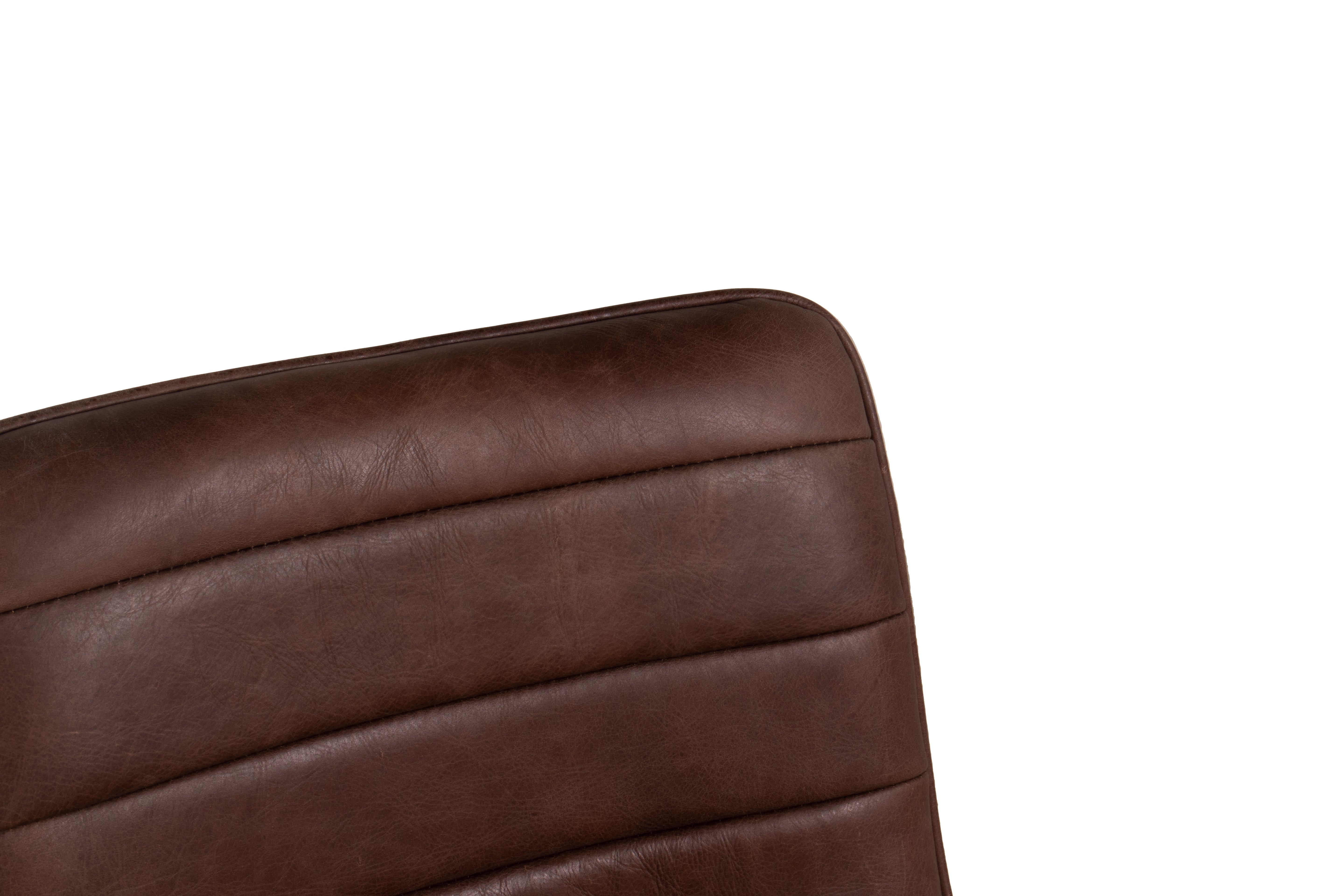 Bonded Leather and Steel Modern Dining Chair