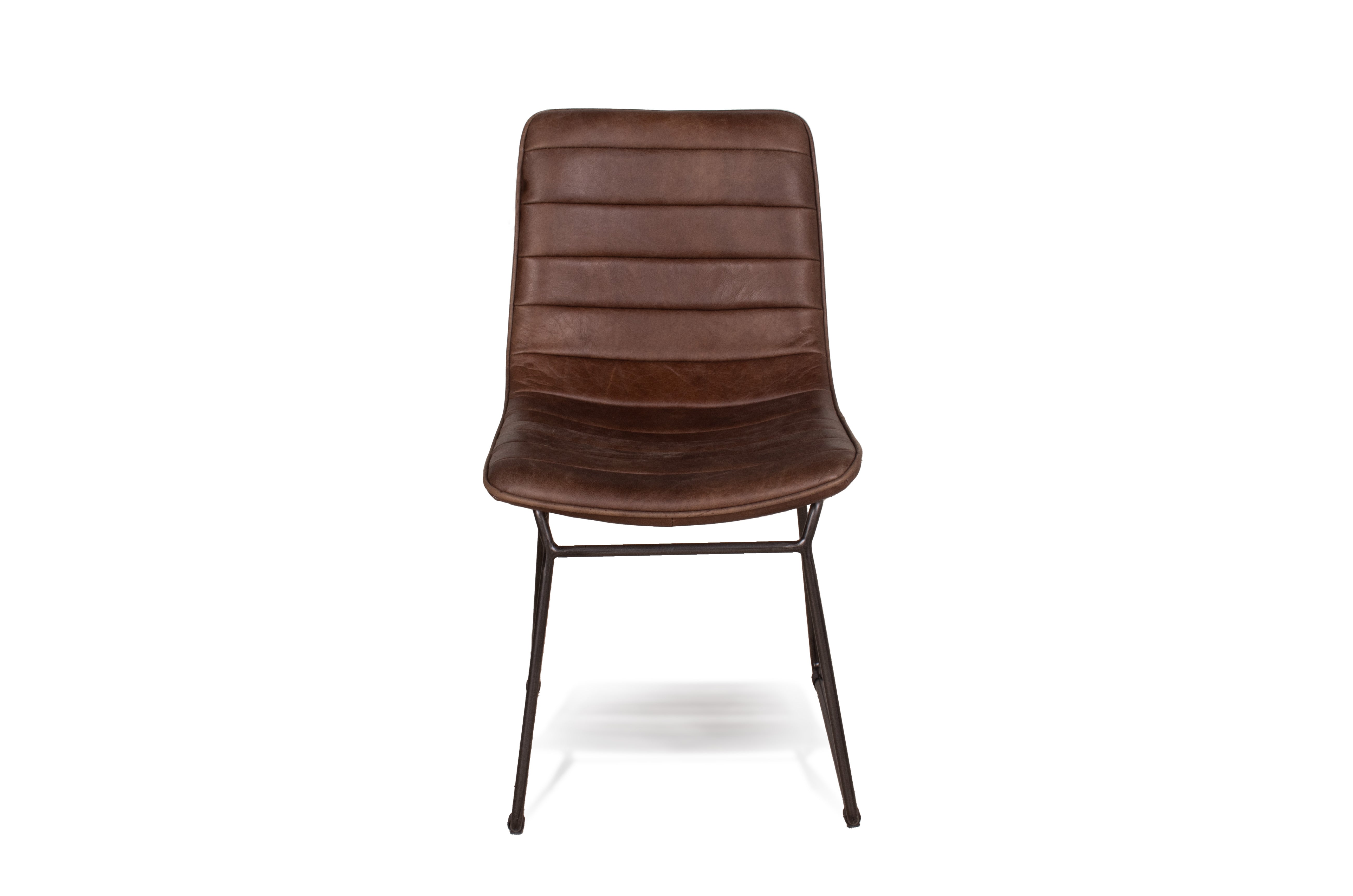 Bonded Leather and Steel Modern Dining Chair