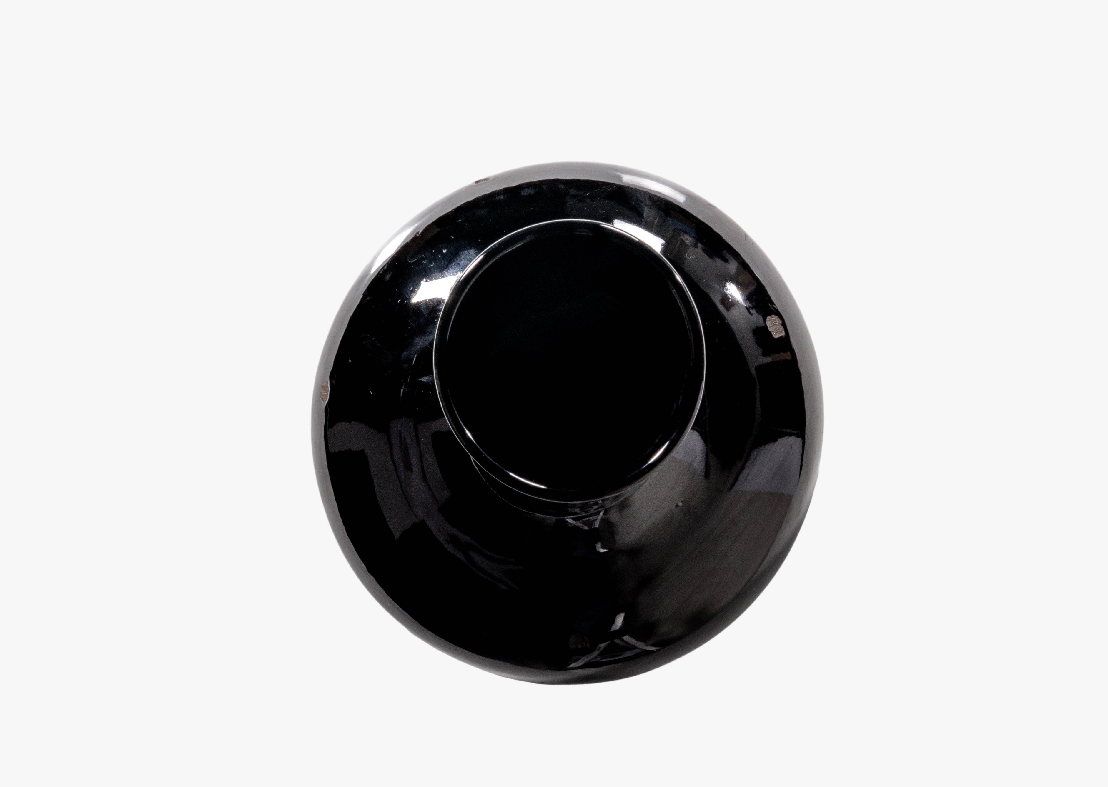 Black Ceramic Glazed Vase
