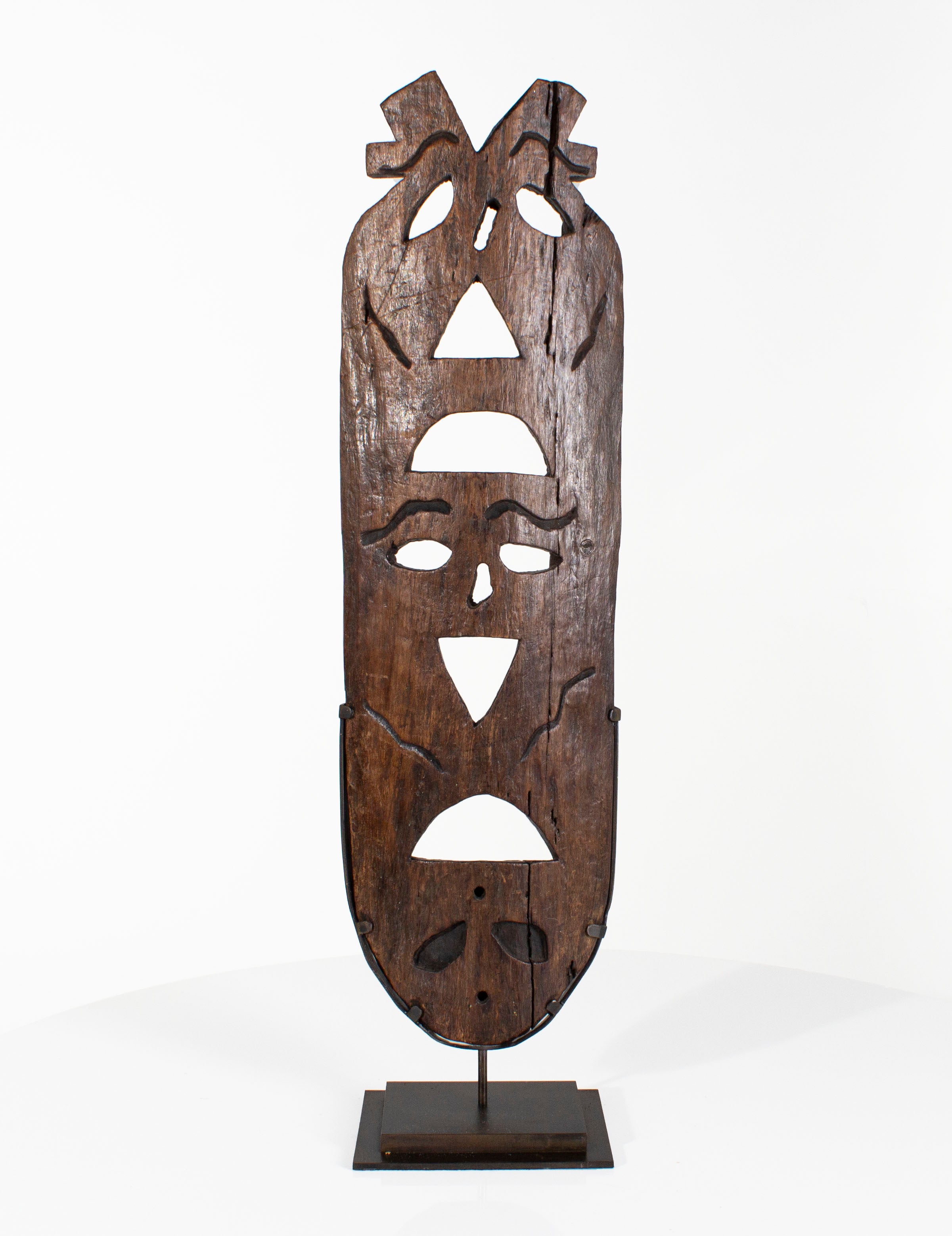Vintage African Wood Carving on Stand
