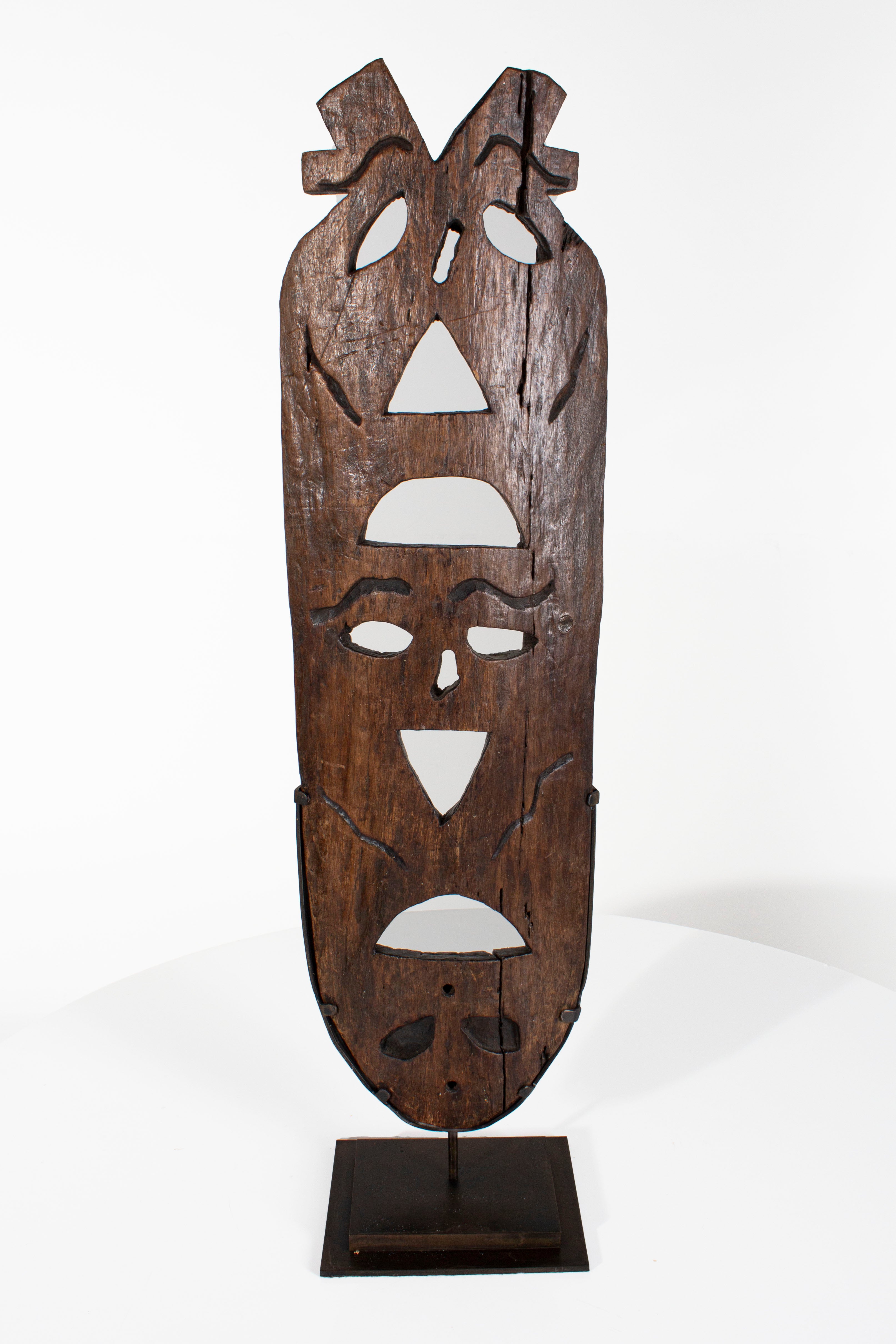 Vintage African Wood Carving on Stand