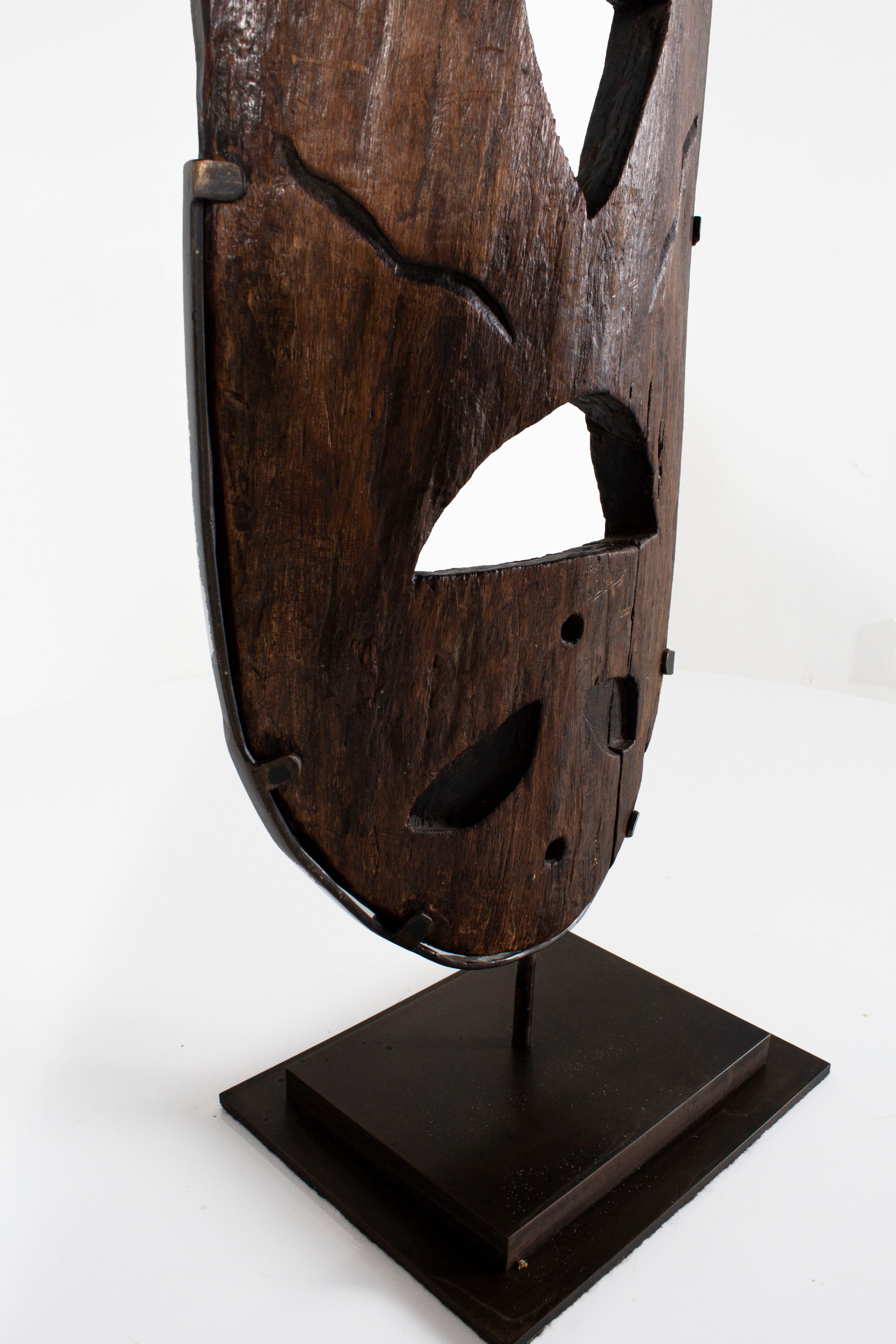 Vintage African Wood Carving on Stand