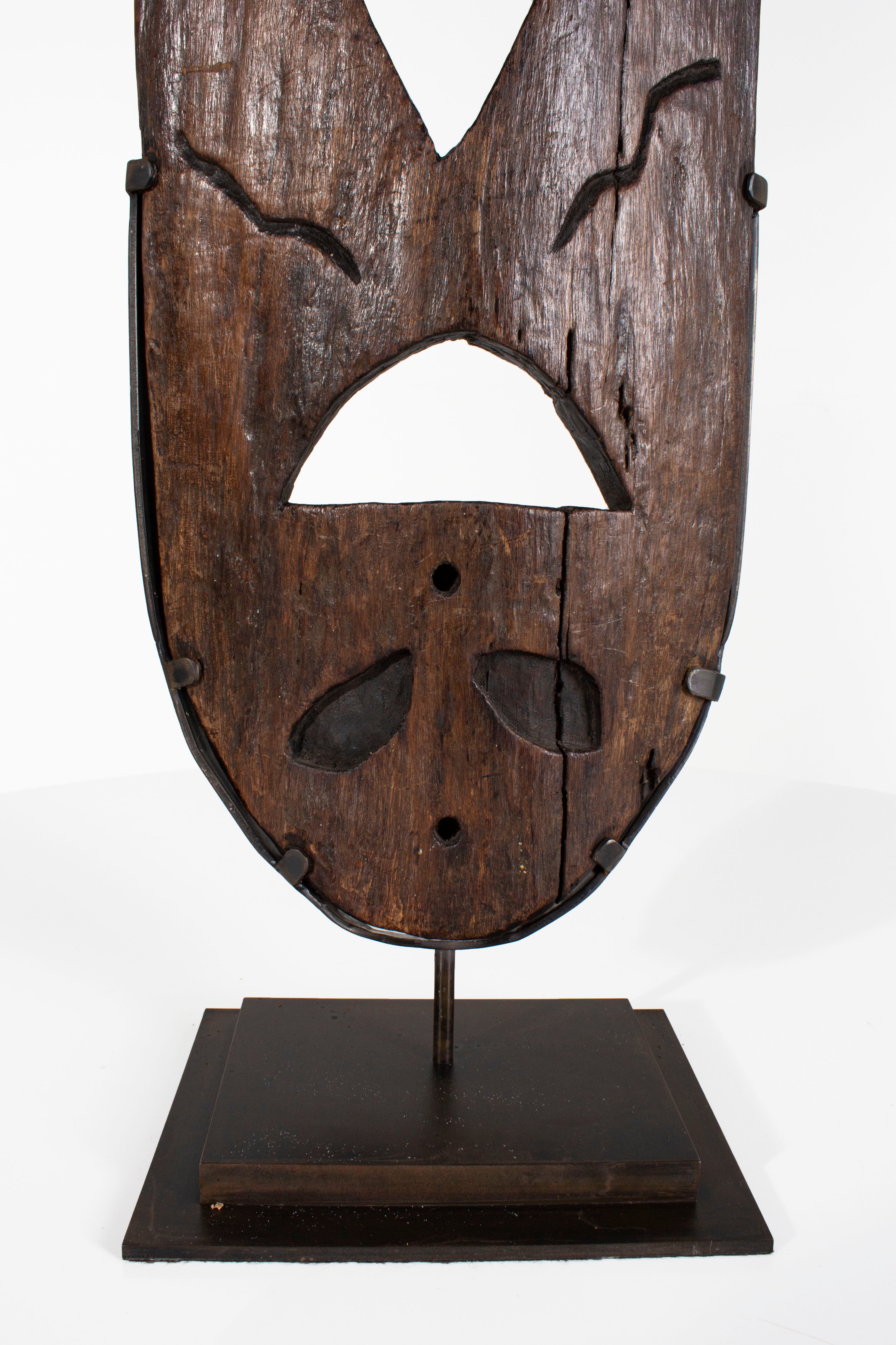 Vintage African Wood Carving on Stand