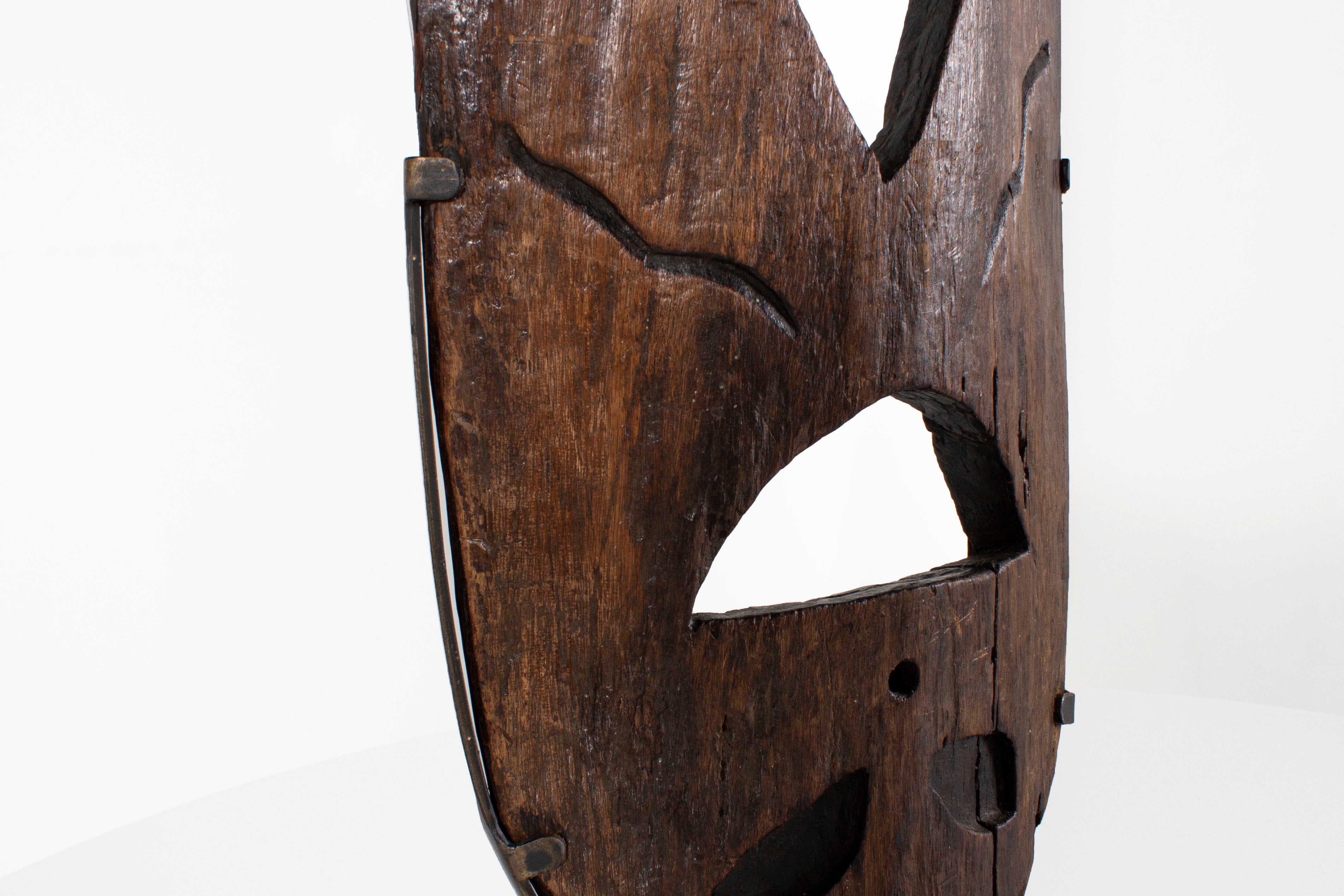 Vintage African Wood Carving on Stand