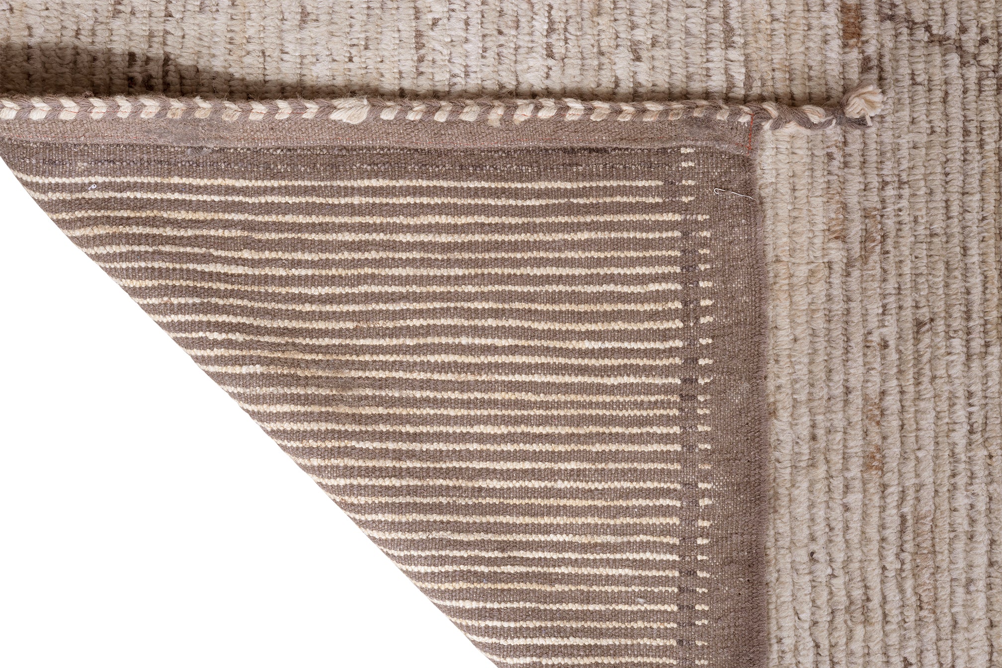 Hand Woven Turkish Tulu Rug in Taupe Pattern