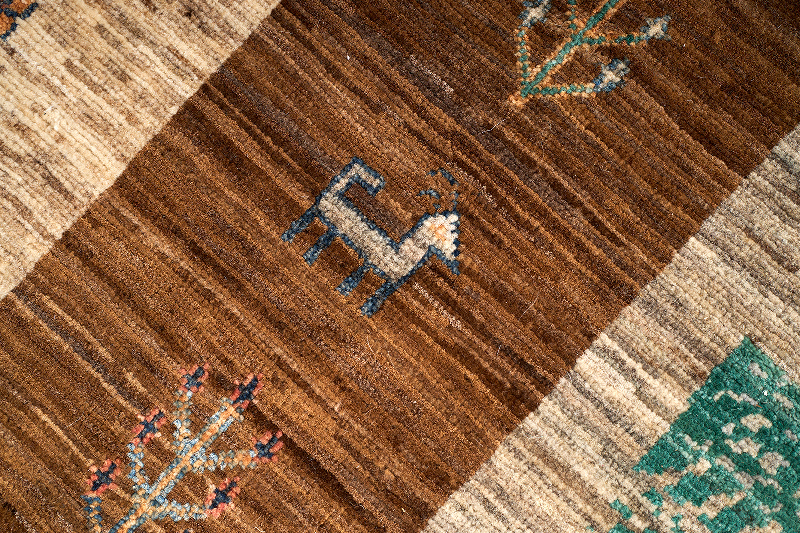 Persian Gabbeh Wool Carpet in Provincial Weave