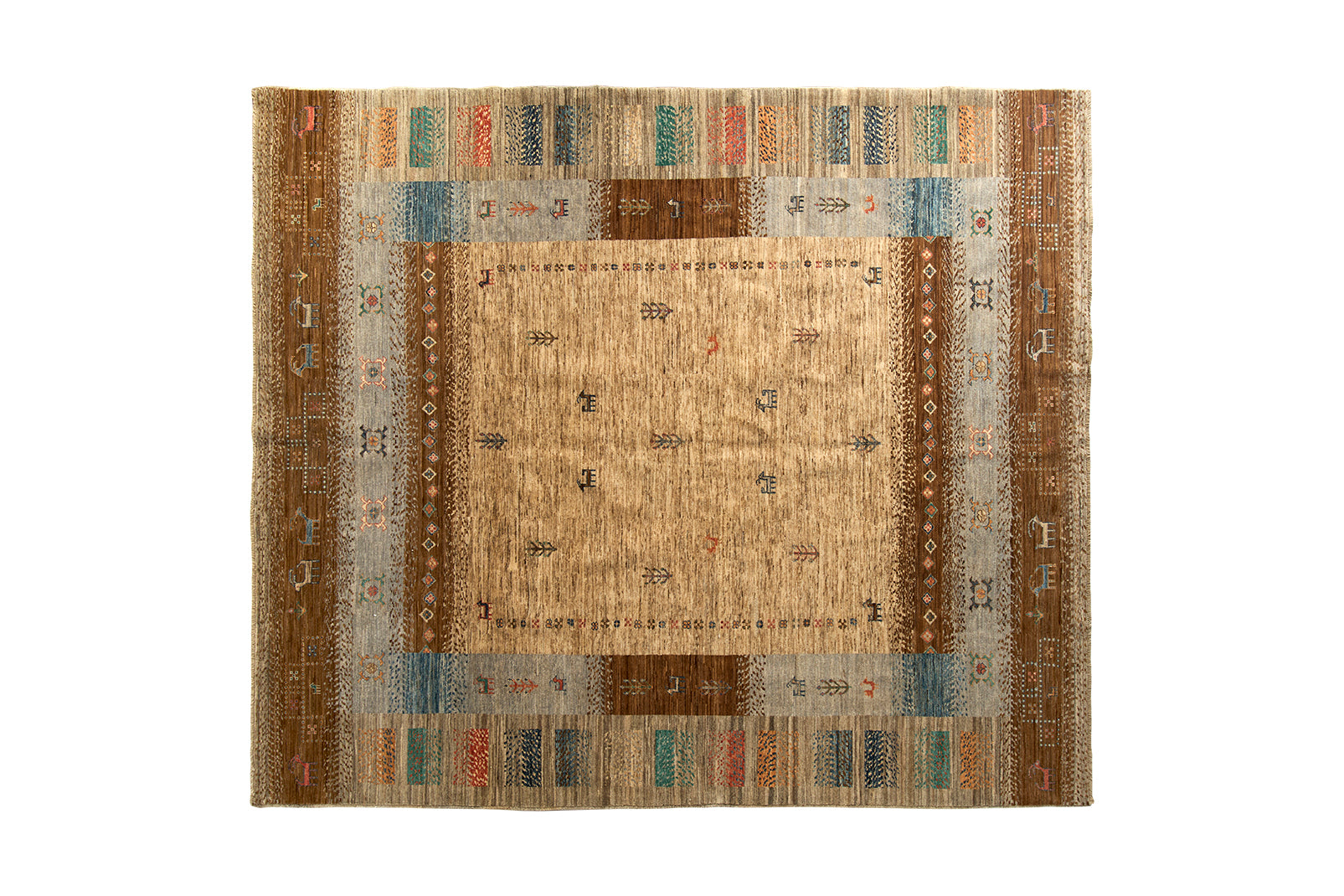 Persian Gabbeh Wool Carpet in Provincial Weave