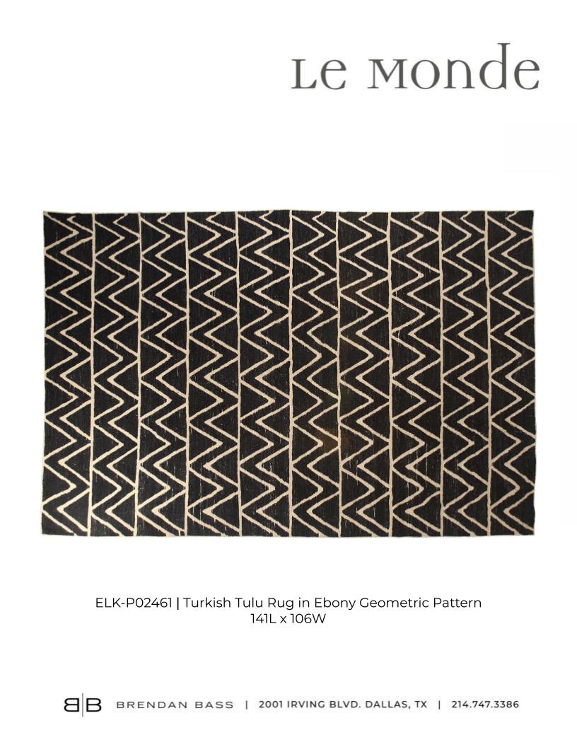 Navy Blue Geometric Turkish Rug