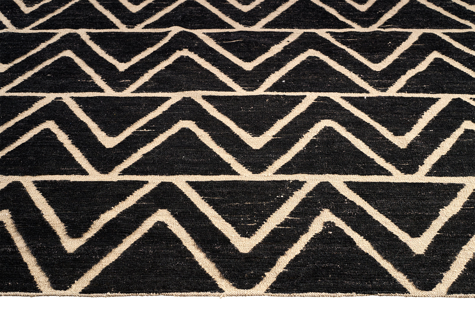Navy Blue Geometric Turkish Rug