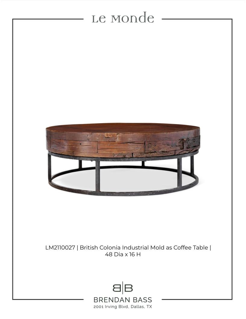 British Colonial Industrial Mold as Coffee Table