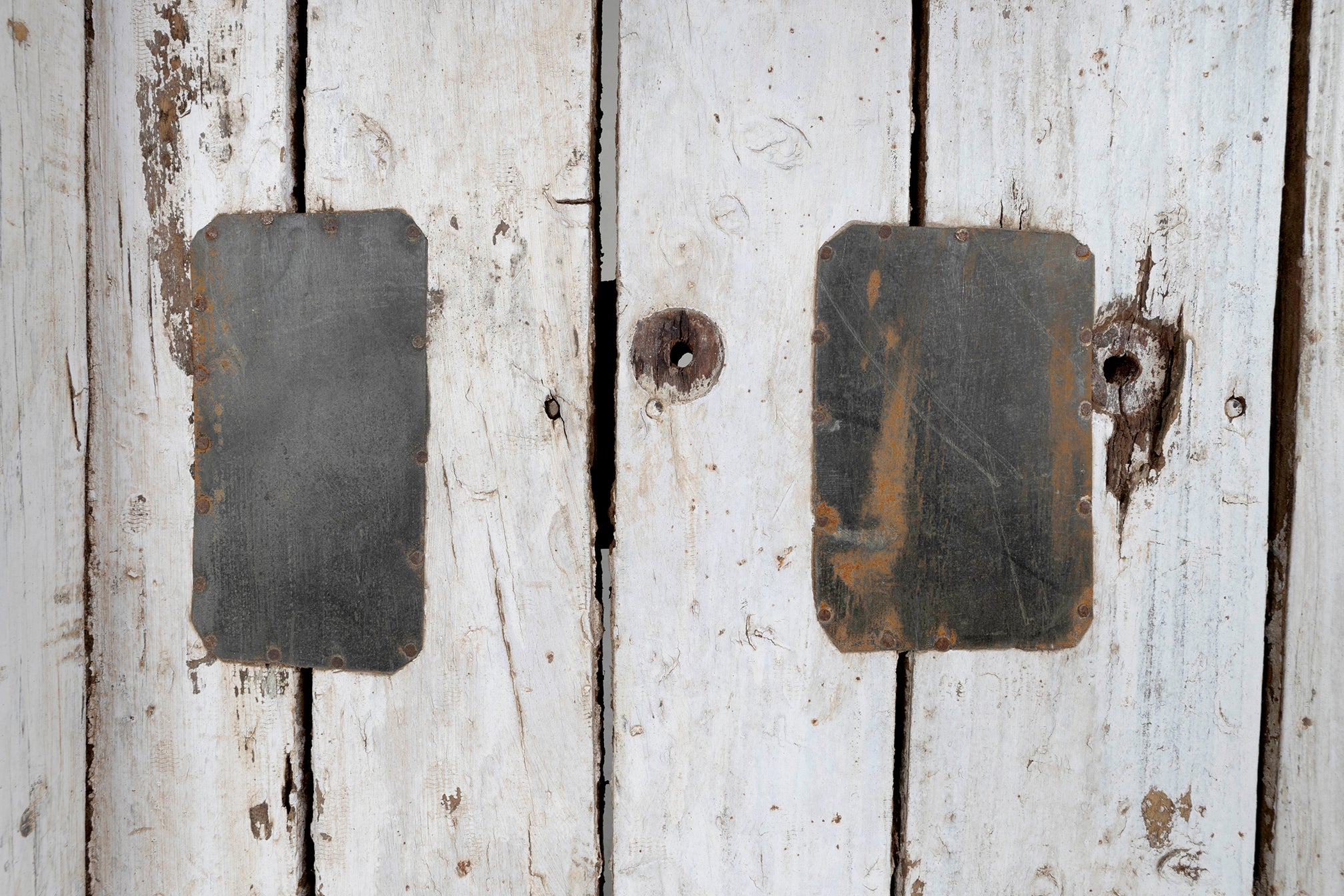 Reclaimed Wood Panel in Original White Paint Patina