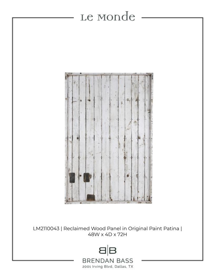 Reclaimed Wood Panel in Original White Paint Patina