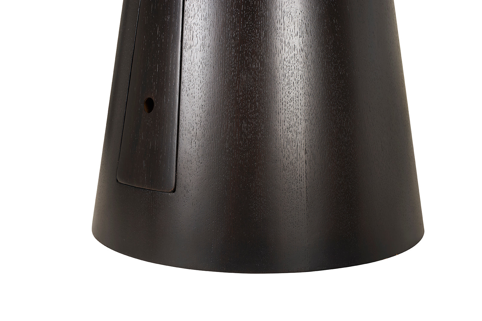 Tapered Ebonized Center Table with Hidden Wine Compartment