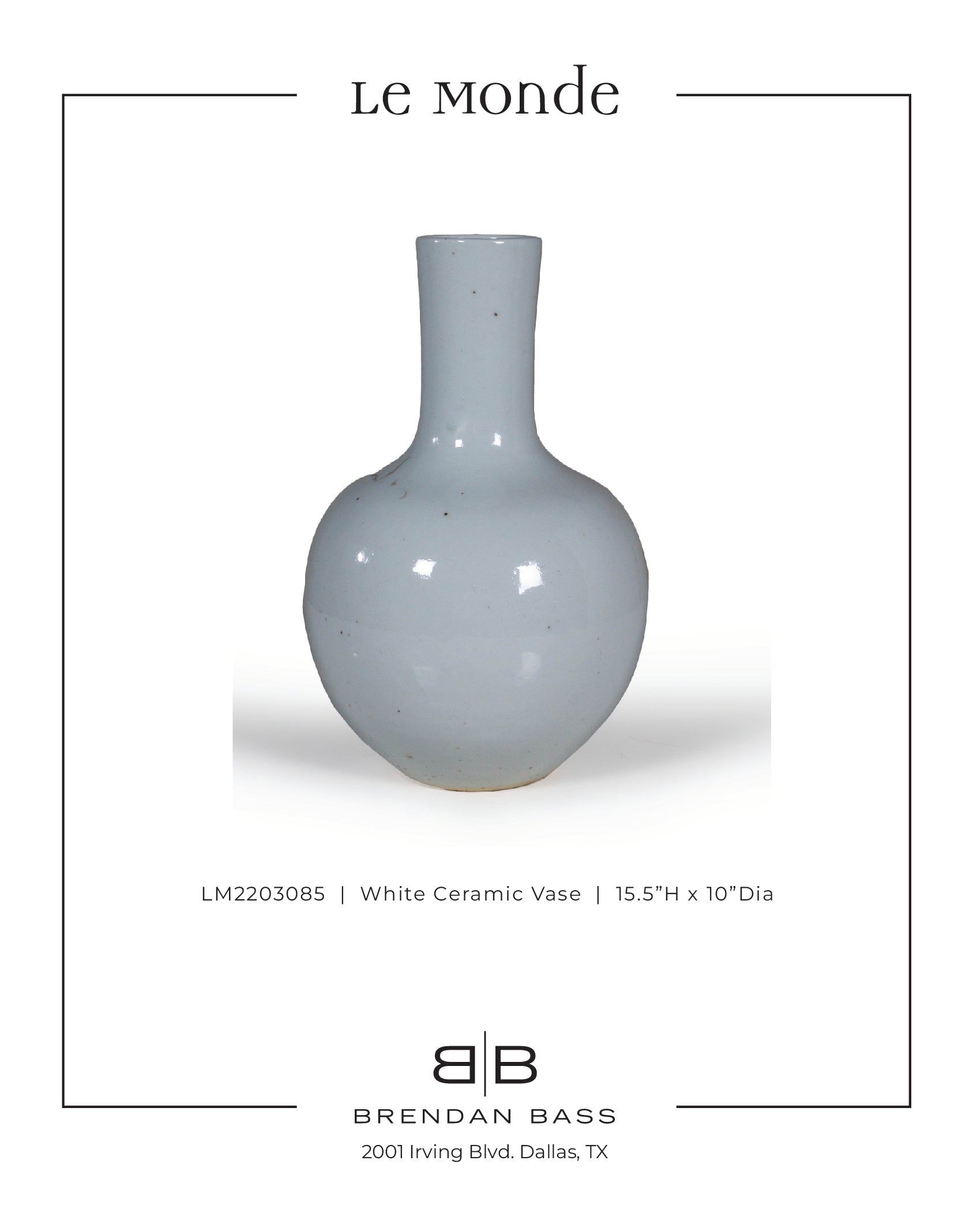 Small White Ceramic Vase